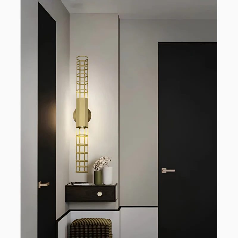 Munsterlingen | Gold Wall Lamp in Minimalistic Style for Living Room