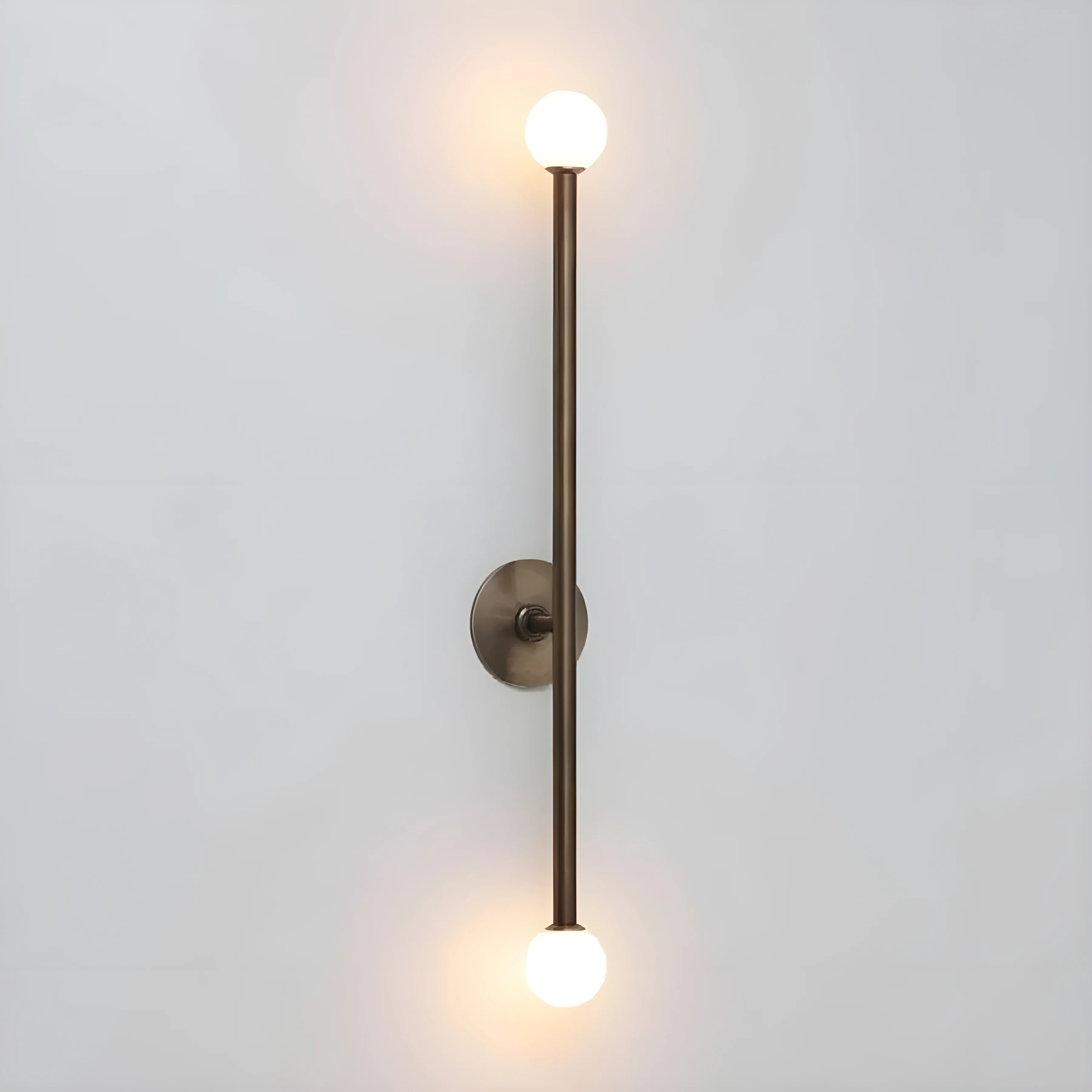 Retro Vertical Metal LED Wall Sconce for Living Room