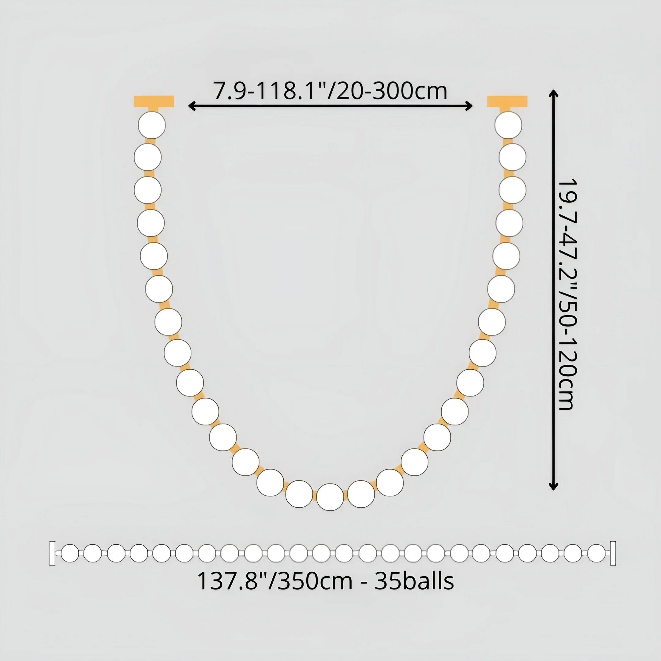 French Pearl Necklace Chandelier - Modern Staircase & Dining Light