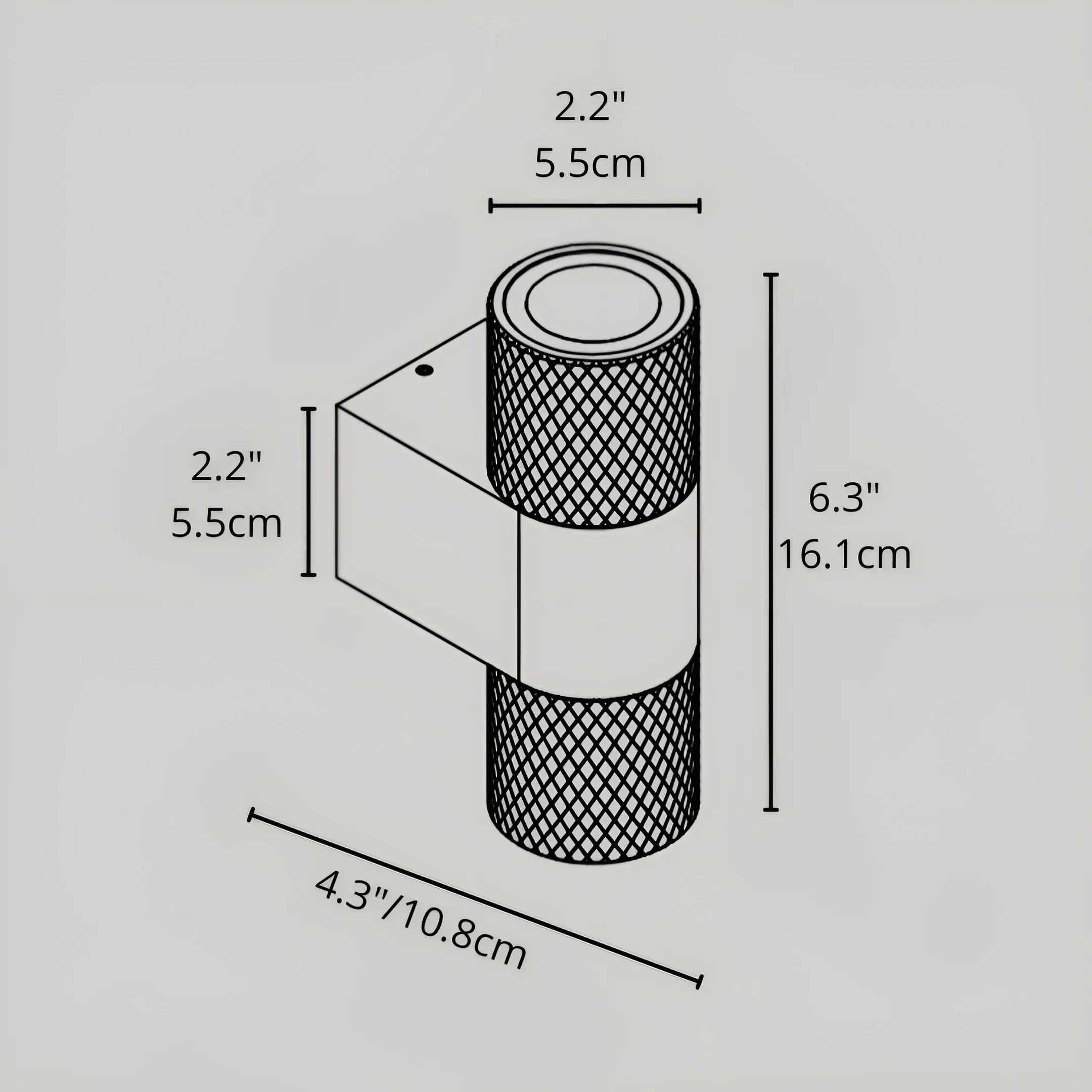 Modern Industrial Wall Light - IP65 LED Sconce with Textured Finish