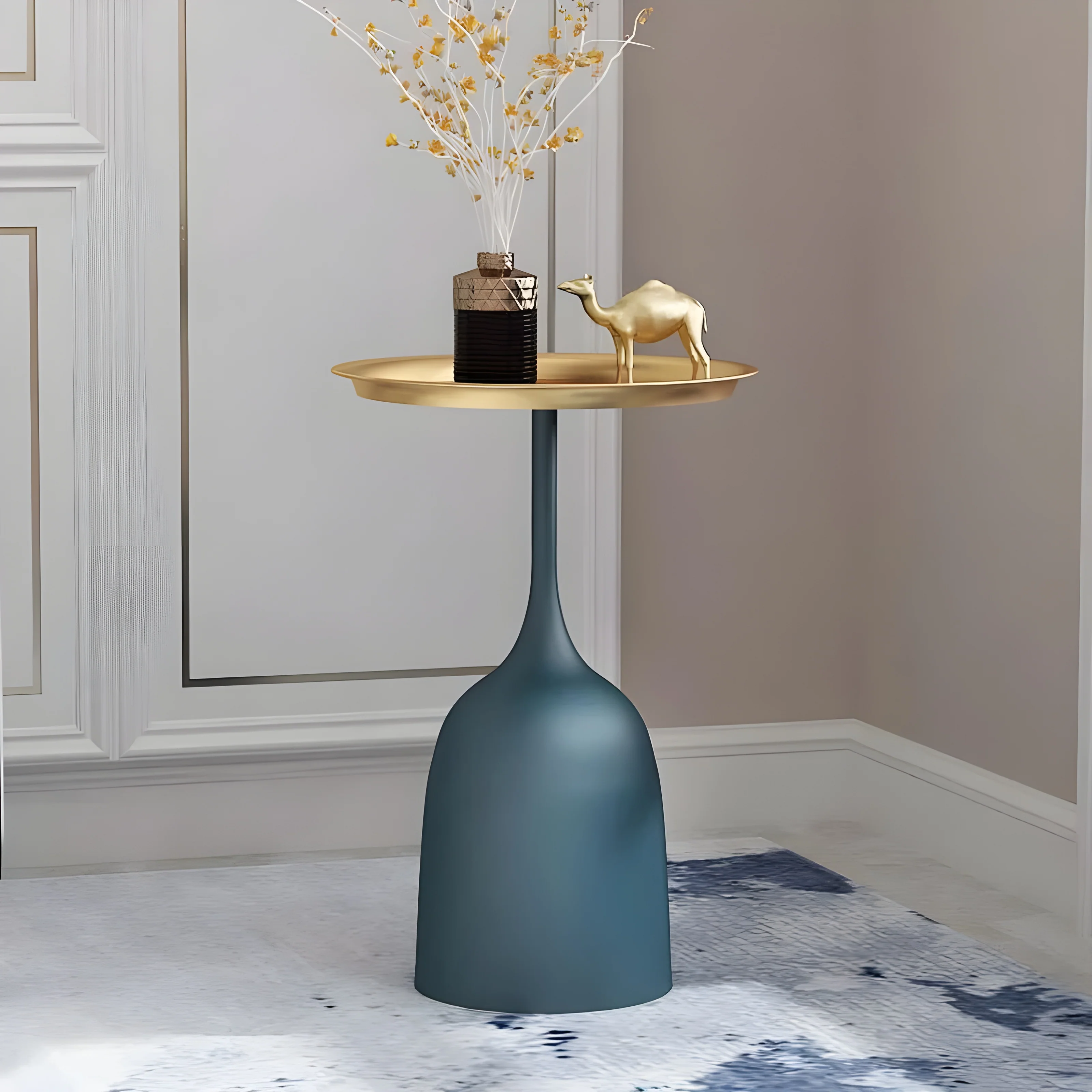 Marble Luxury Sofa Side Coffee Table for Living Room, Bedroom