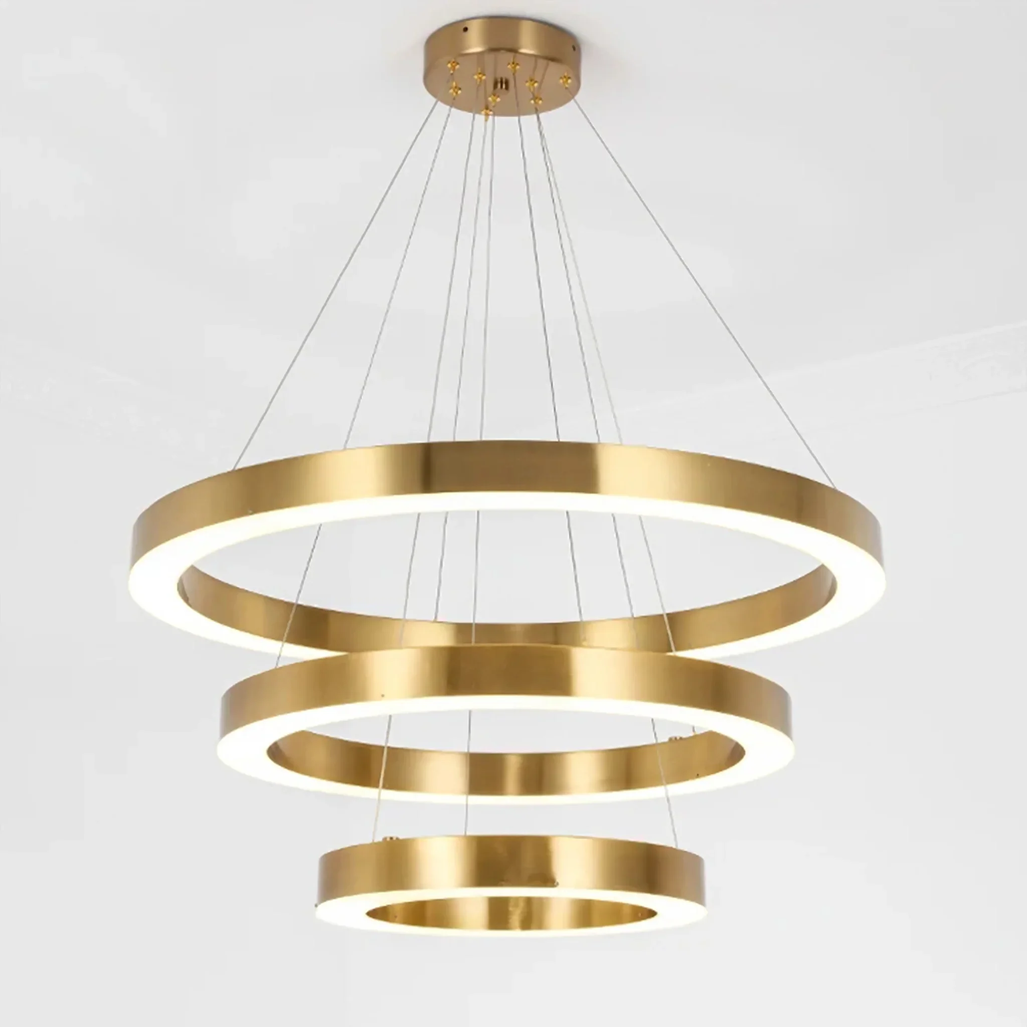 Thalwil | Classy Gold Rings Ceiling Chandelier