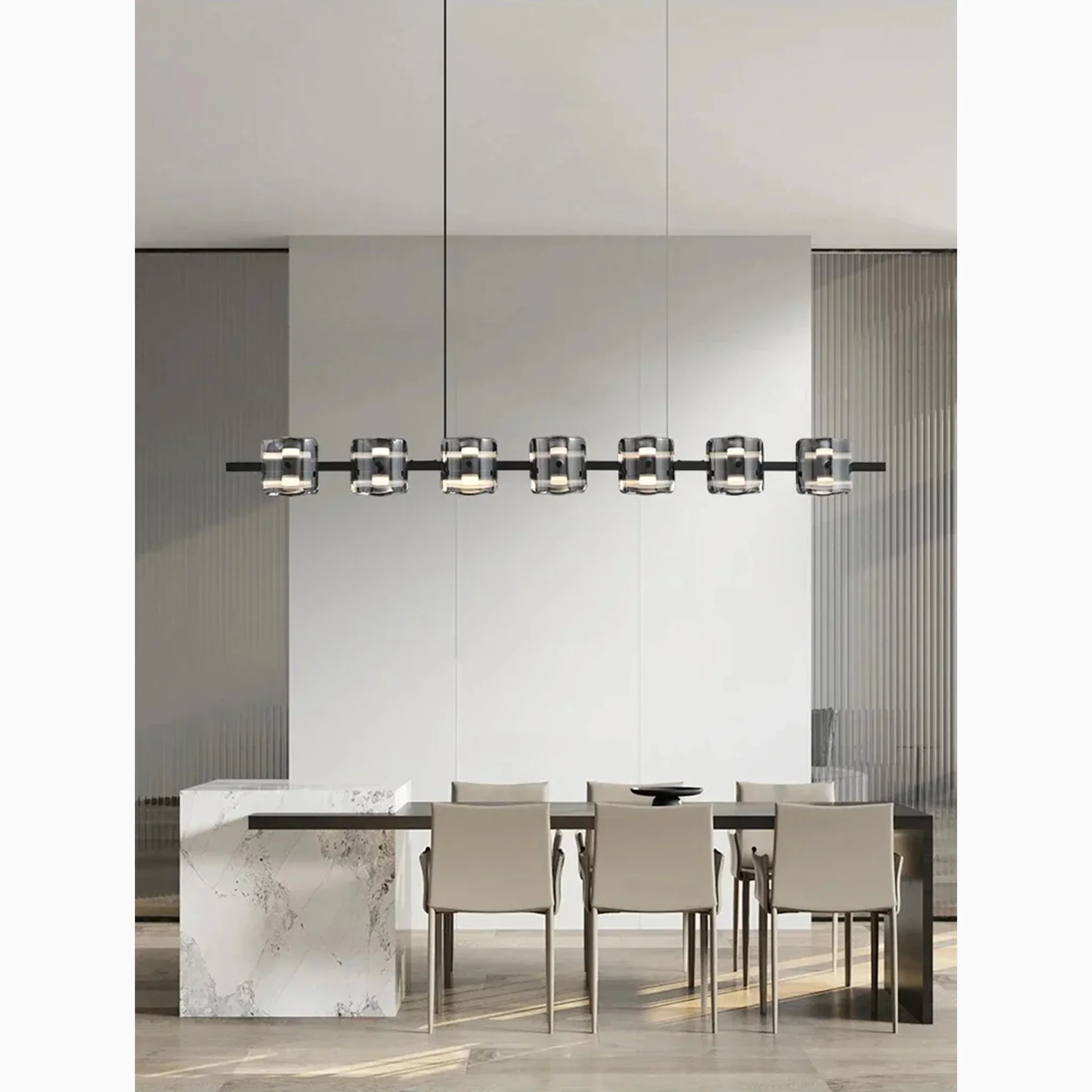 Sch?nenwerd | Stylish Creative Rectangle Glass Chandelier