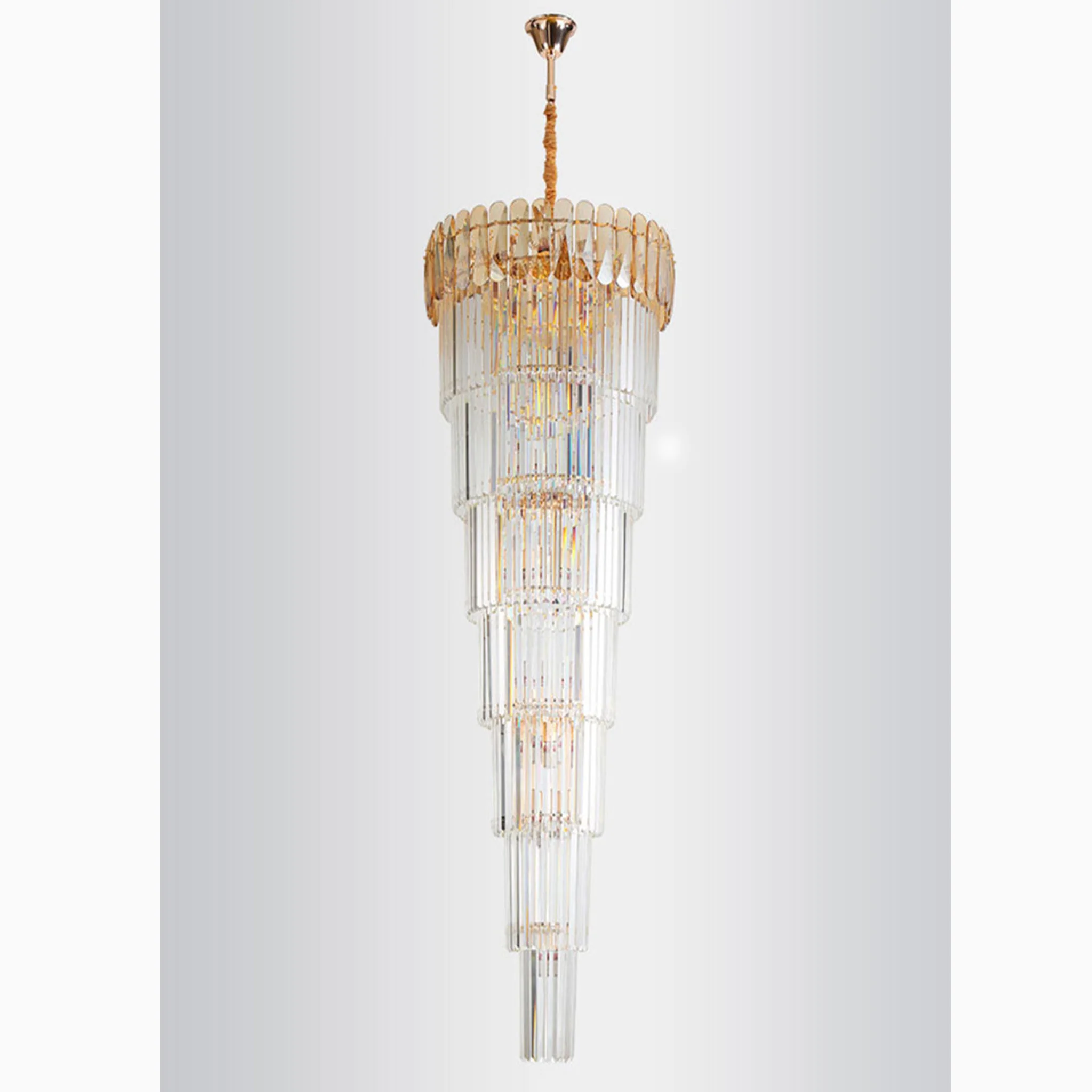 Belvedere | Royal Long Crystal Chandelier For Staircase