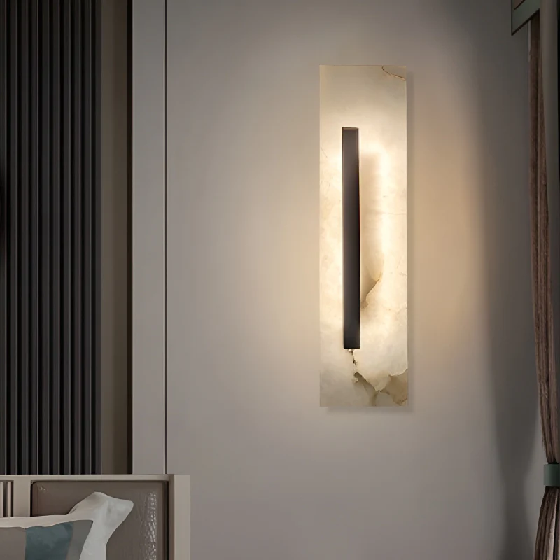 Oberhofen am Thunersee | Minimalistic Black Rectangular Wall Lamp