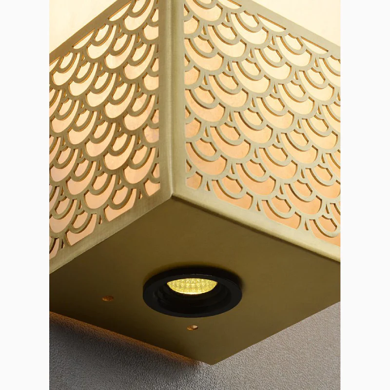 Luxury Marble Wall Lamp in Traditional Chinese Style for Bedroom