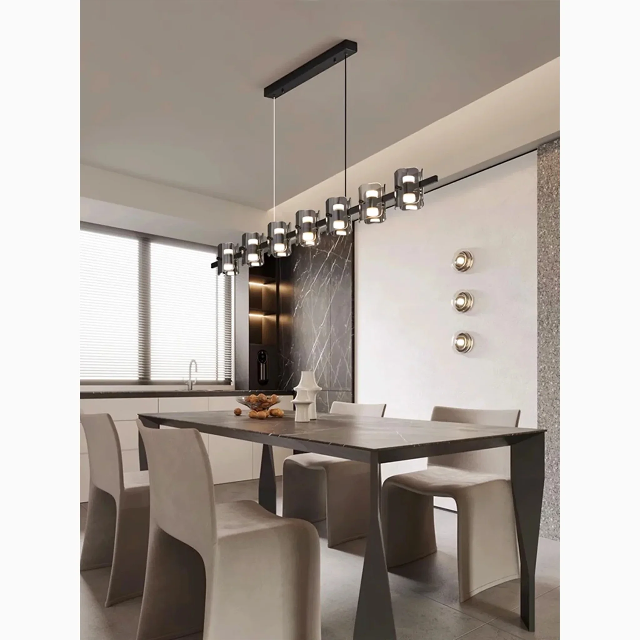 Sch?nenwerd | Stylish Creative Rectangle Glass Chandelier