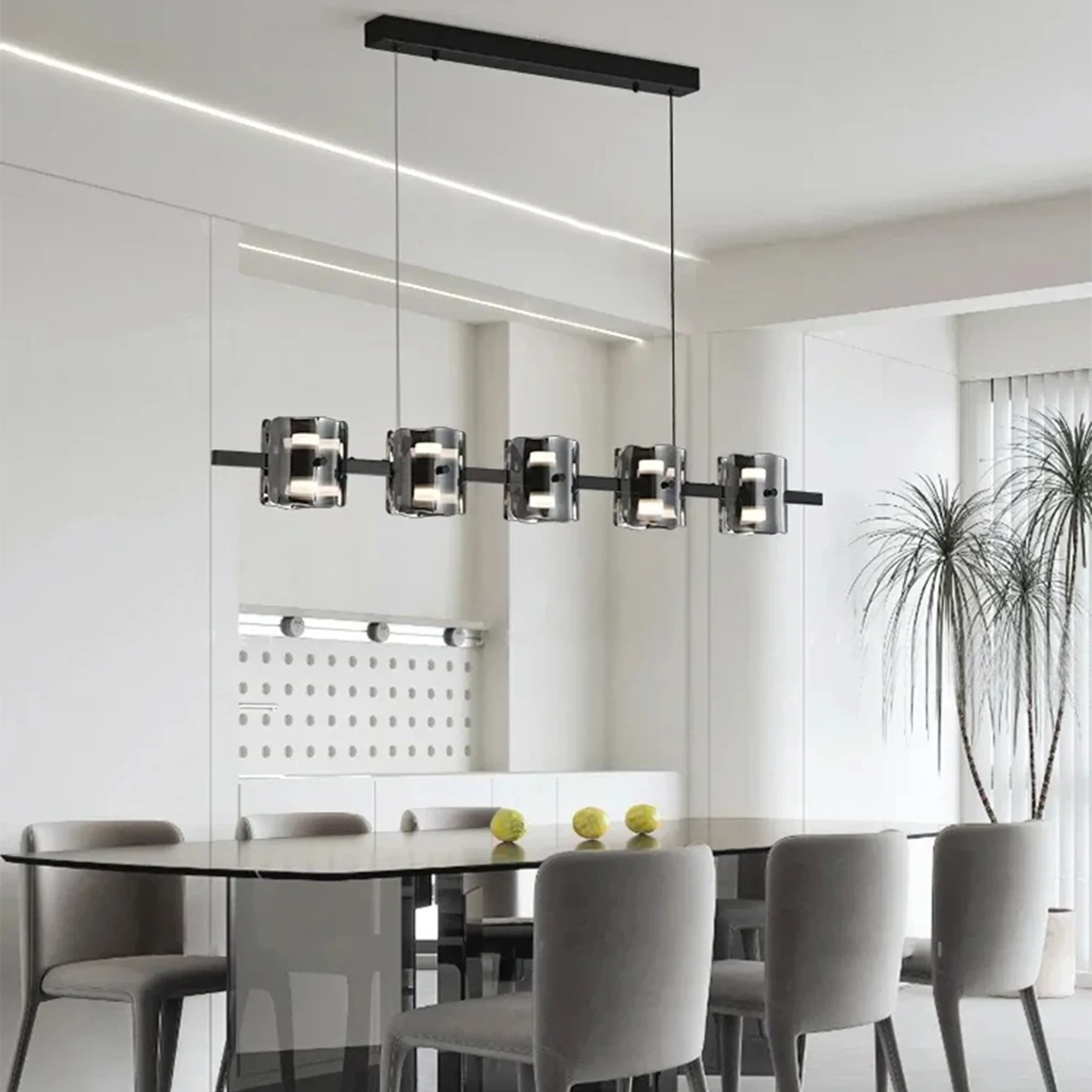 Sch?nenwerd | Stylish Creative Rectangle Glass Chandelier