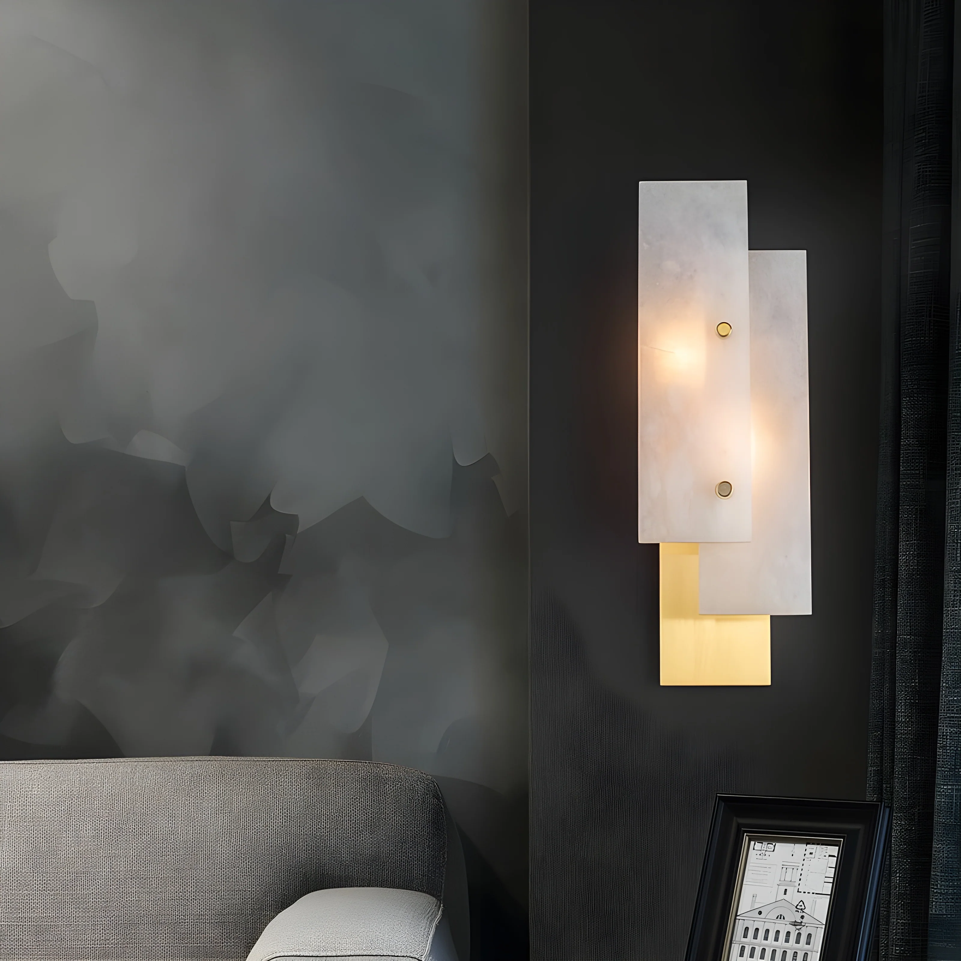Luxury Marble Wall Lamp in Postmodern Style for Dining Room, Bedroom