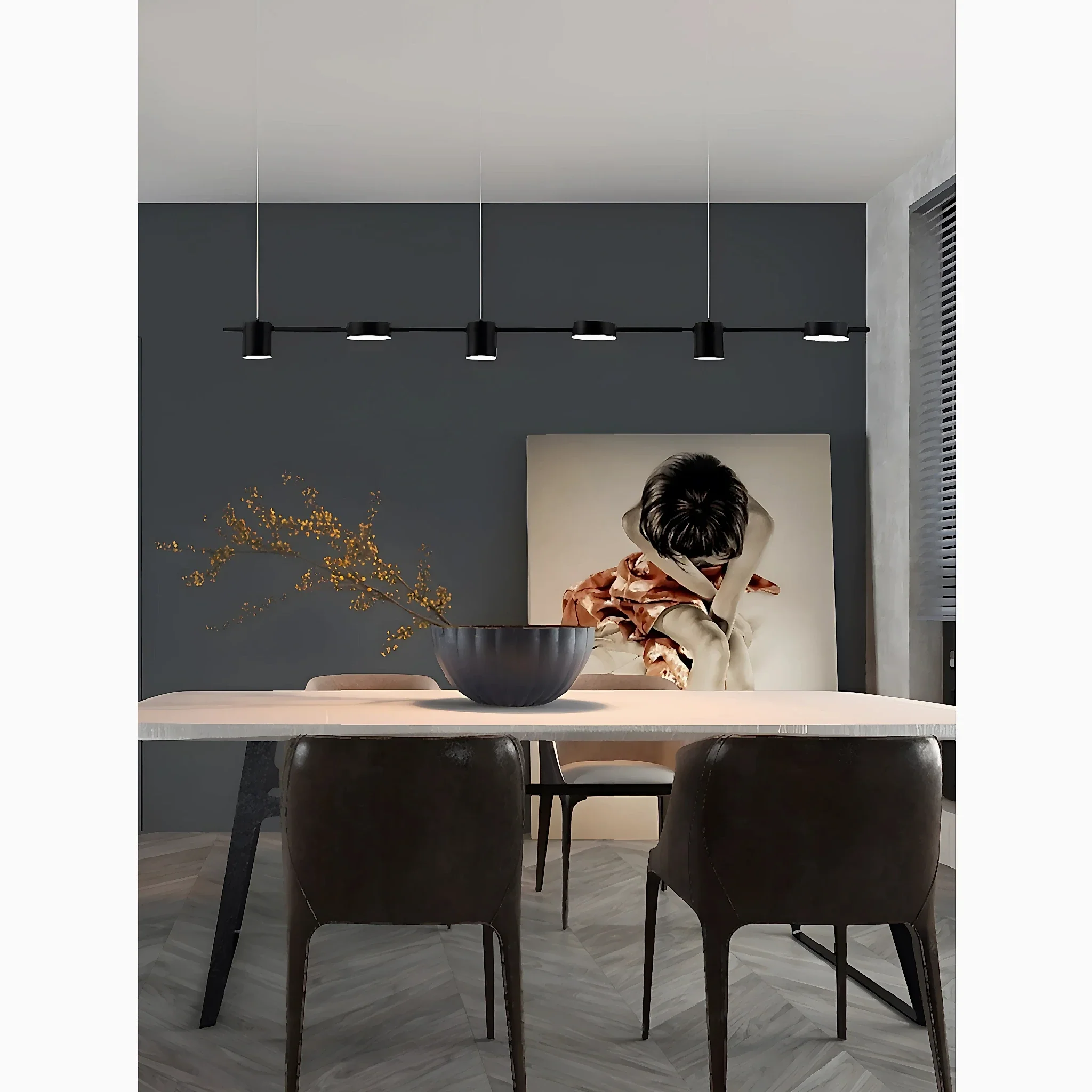 Seranon Minimalistic Black/Gold Pendant Lamp