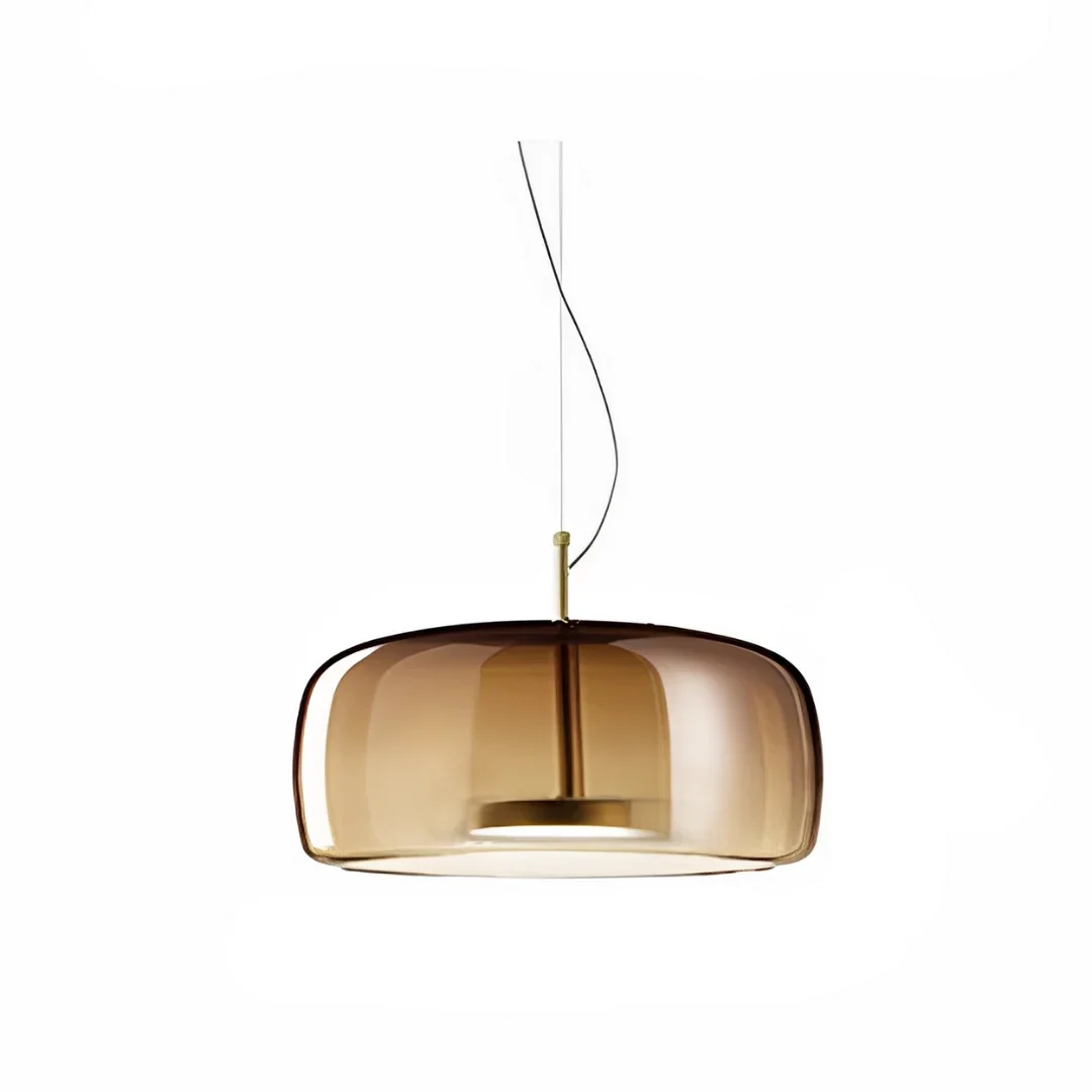 Nordic Amber Glass Pendant Light - Modern Designer Ceiling Lamp
