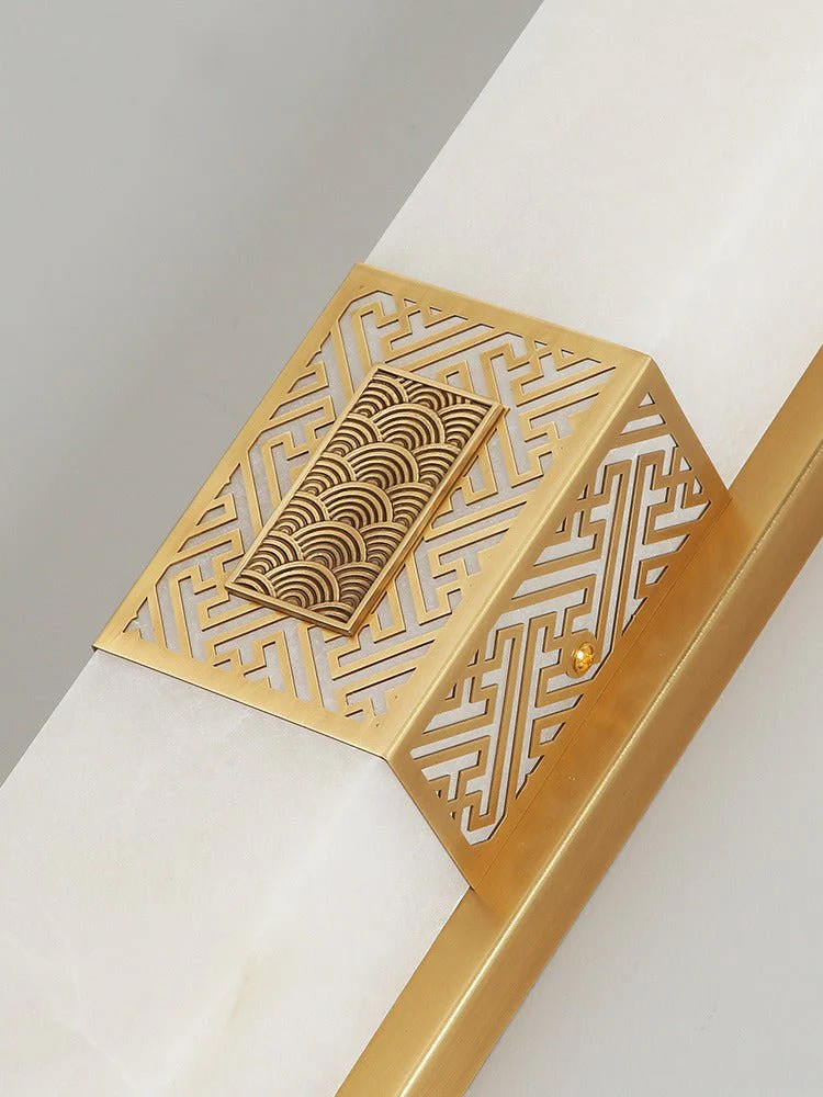 Creative Marble Wall Lamp in Chinese Style for Bedroom, Living Room