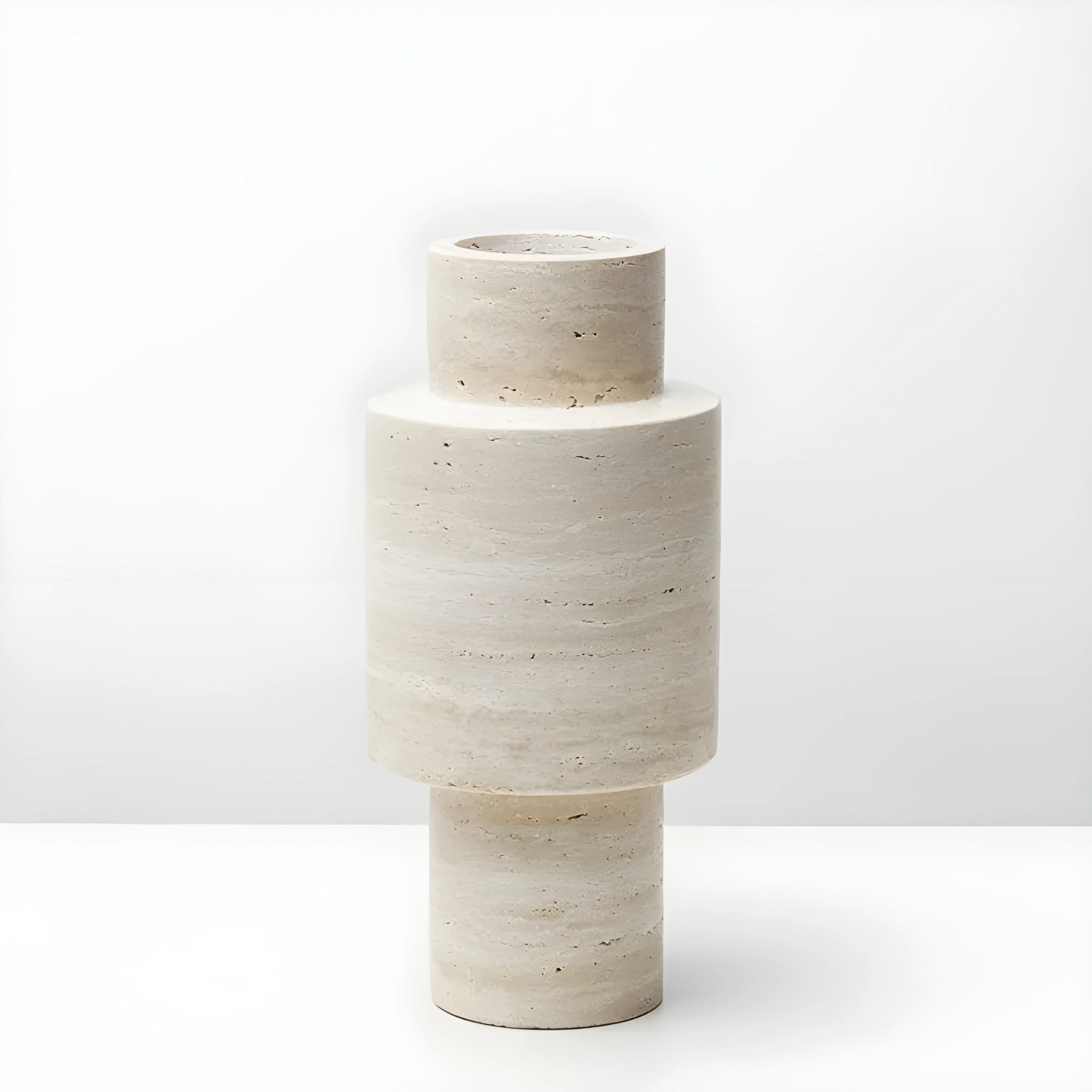 Minimalistic Natural Marble Pillar Vase