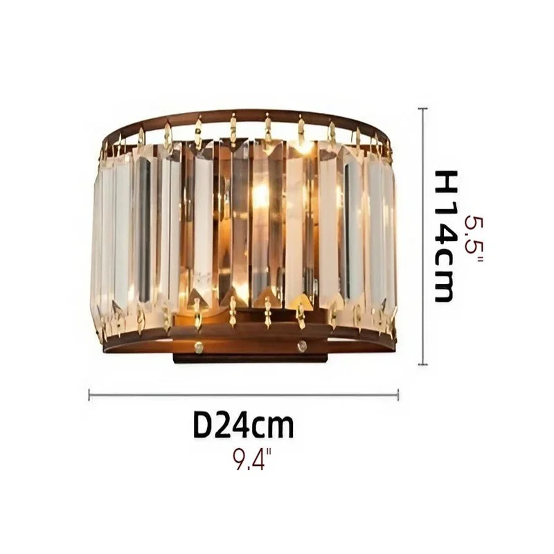Luxury Crystal Wall Lamp in American Style for Living room, Bedroom