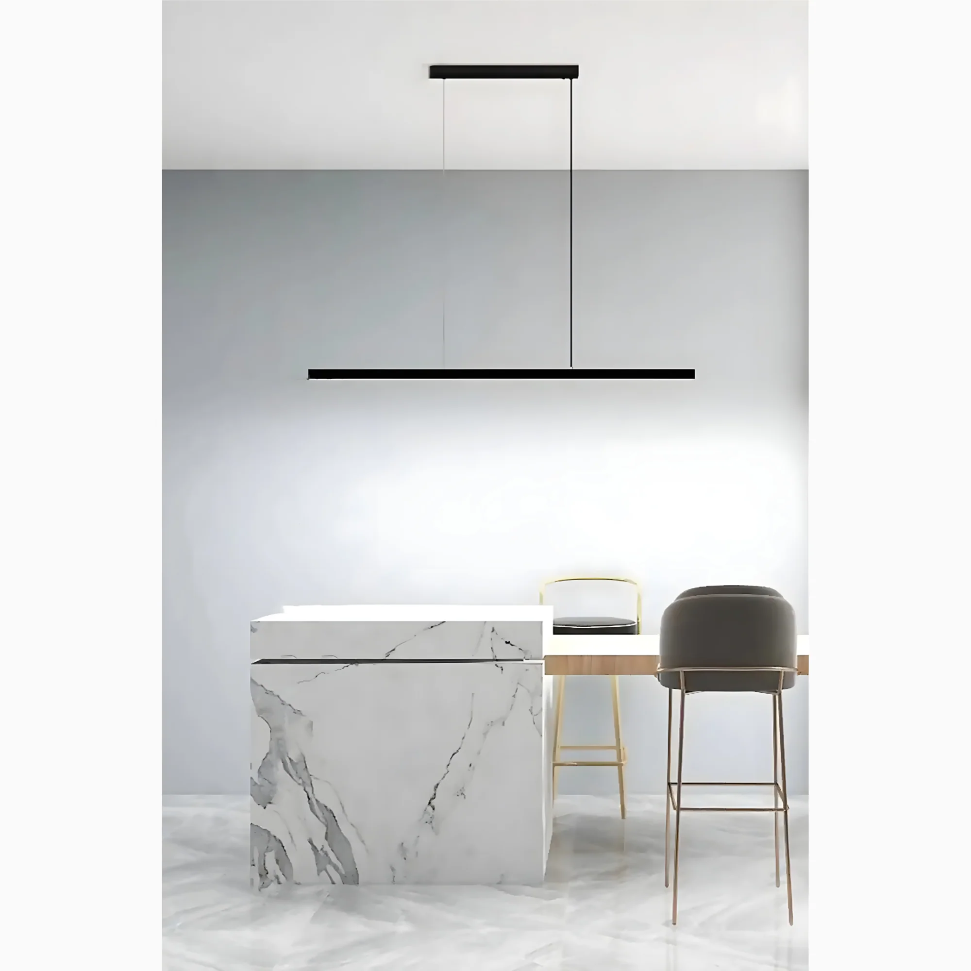 Romont | Simple Stylish Minimalistic Black Chandelier