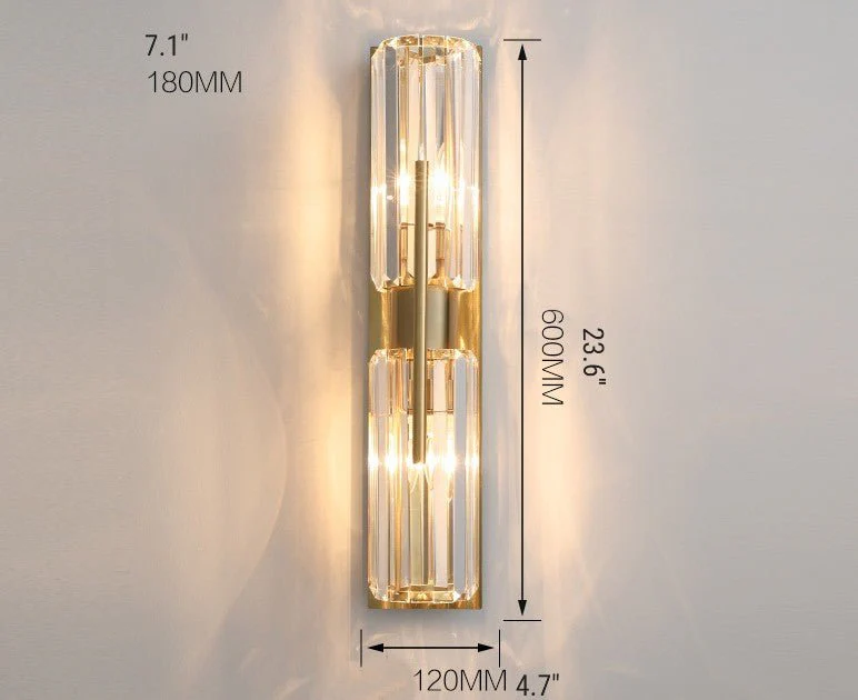 Luxury Crystal Wall Lamp in Chinese Style for Living Room, Bedroom