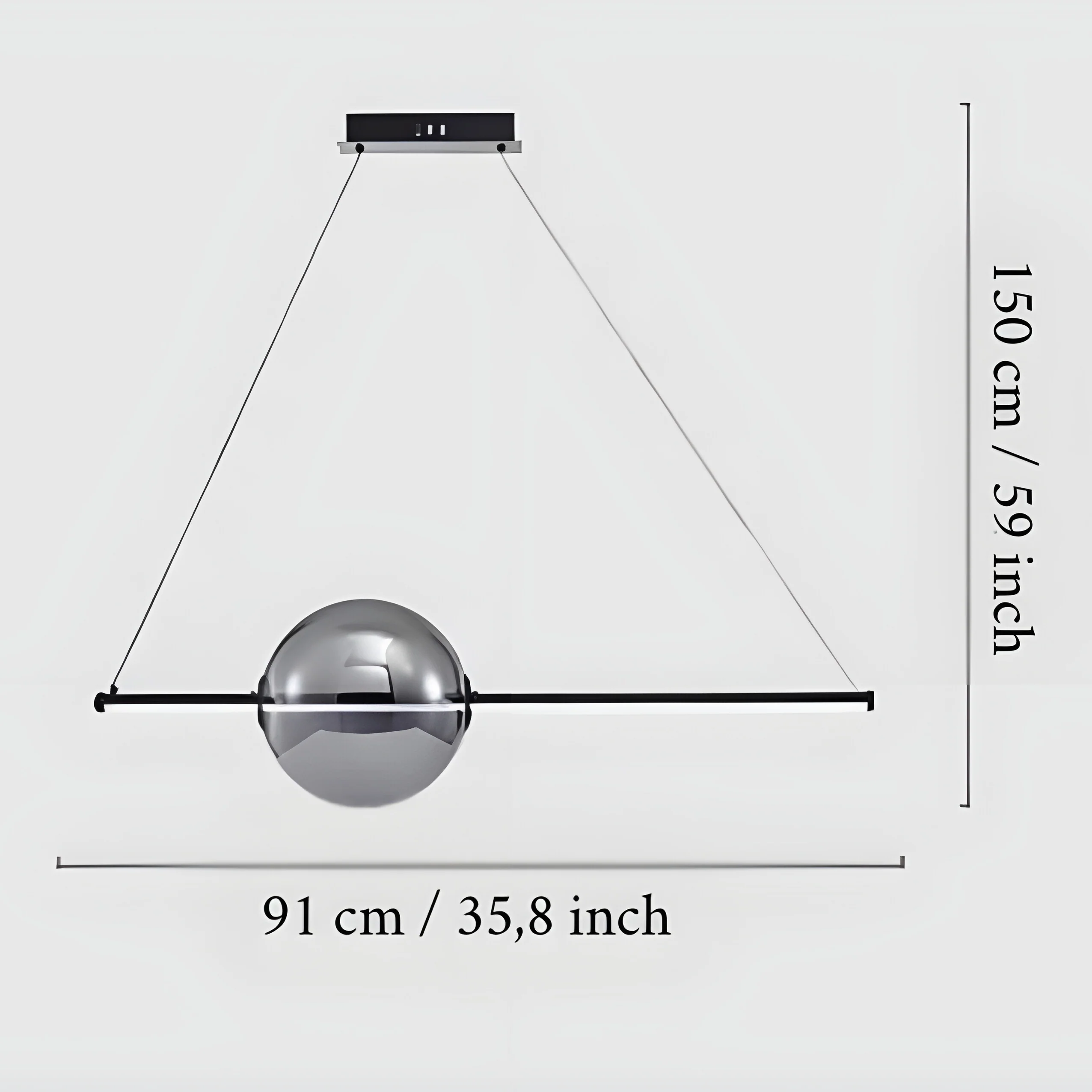 Alberona | Chic Minimalistic Modern Glass LED Chandelier