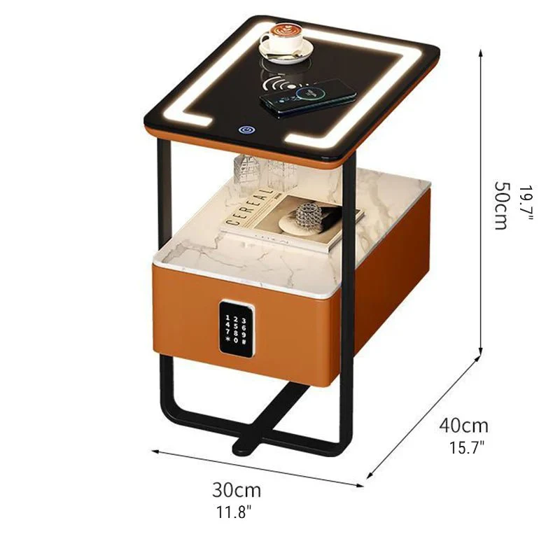 New Smart Wireless Charging LED Light Bedside Table