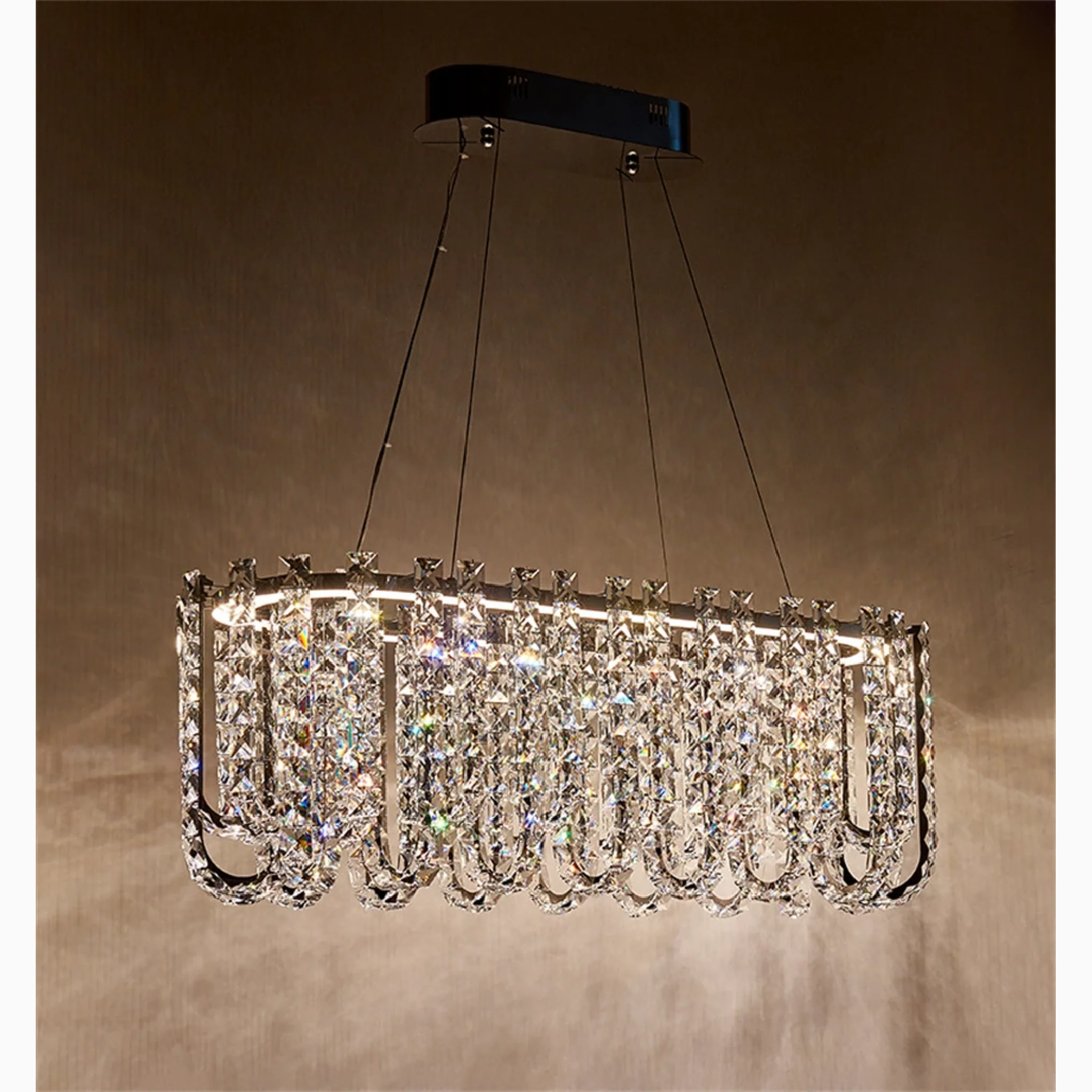 Cagnano Amiterno | Posh Large LED Crystal Pendant Chandelier