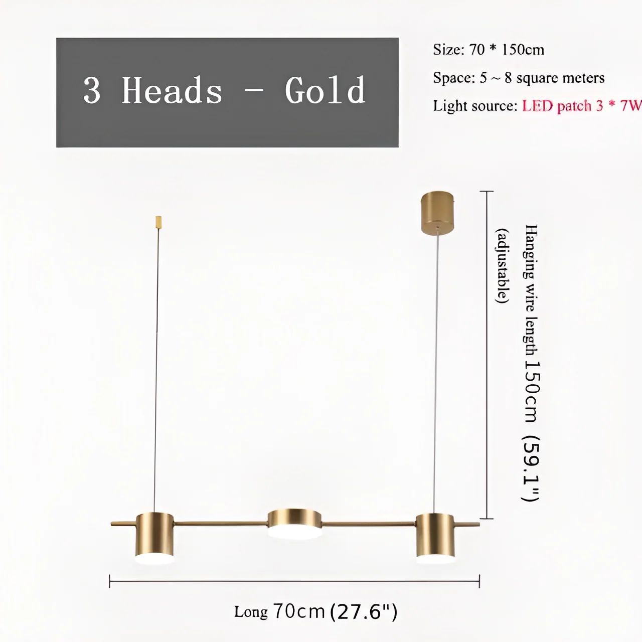 Seranon Minimalistic Black/Gold Pendant Lamp