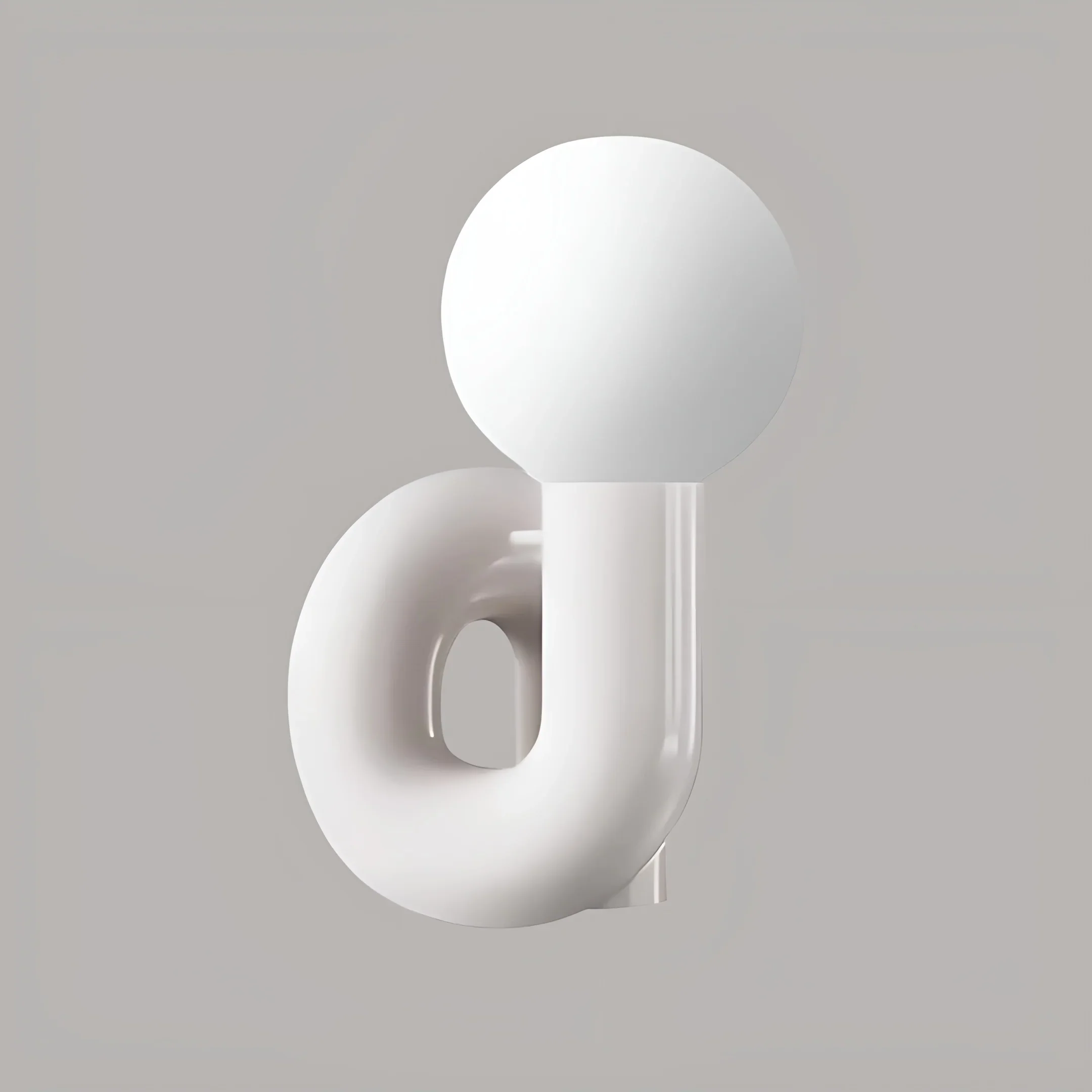 Sculptural Resin Table Lamp - Modern Art Bedside Light