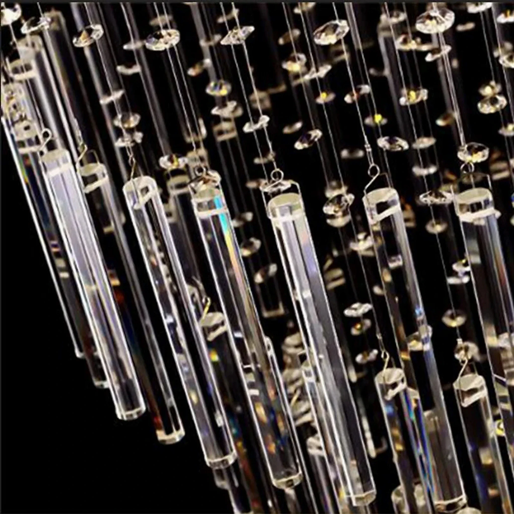 Levens | Exquisite Modern Flush Mount Crystal Chandelier