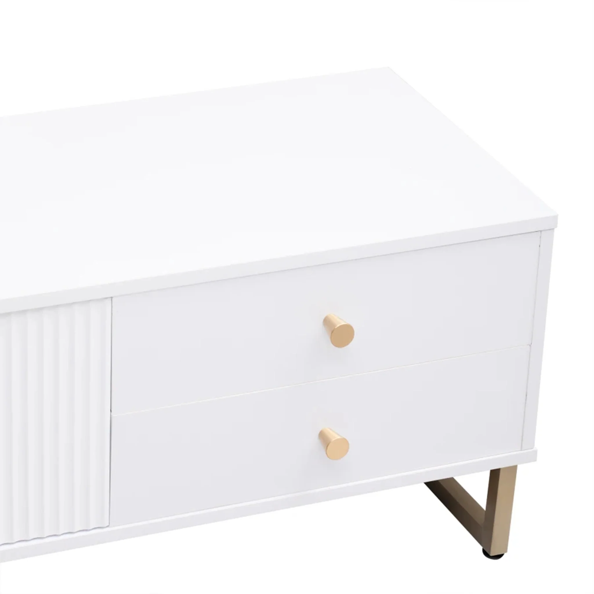 Elster | Vintage Style Elegant White TV Stand