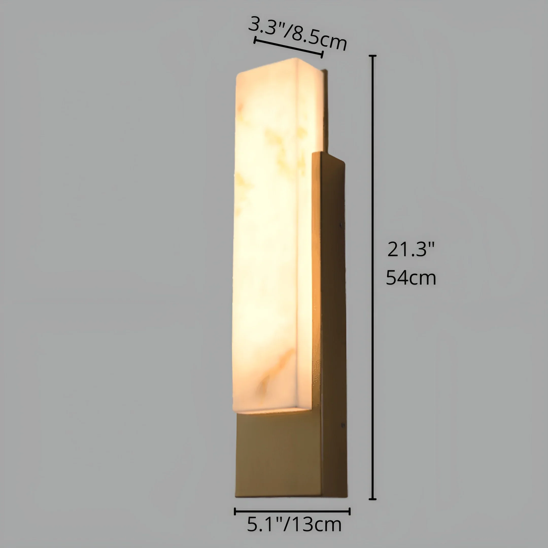 Modern Marble-Look Outdoor Wall Light - Stainless Steel LED Sconce