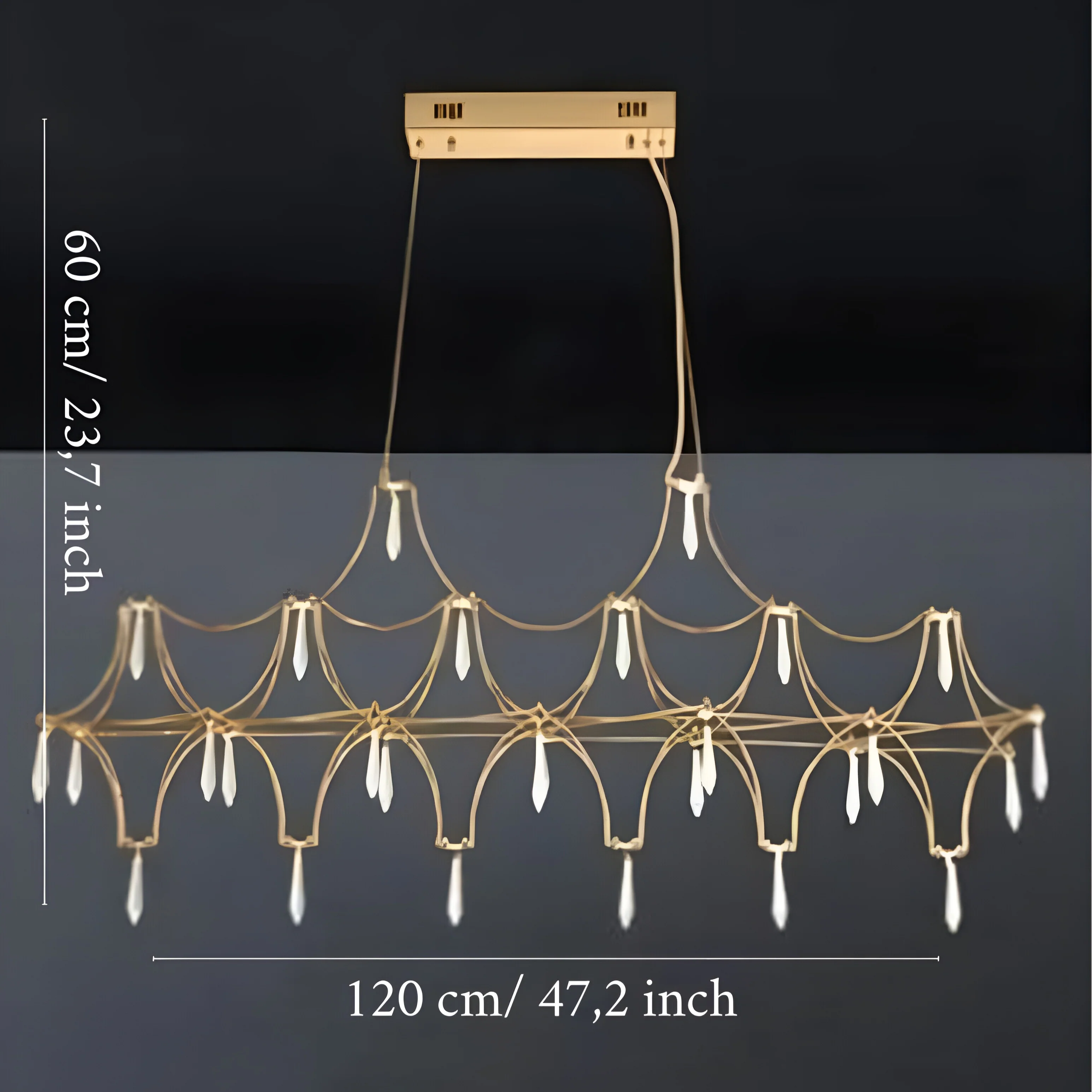Albera Ligure | Lightning Art Chic Crystal Stainless steel Chandelier