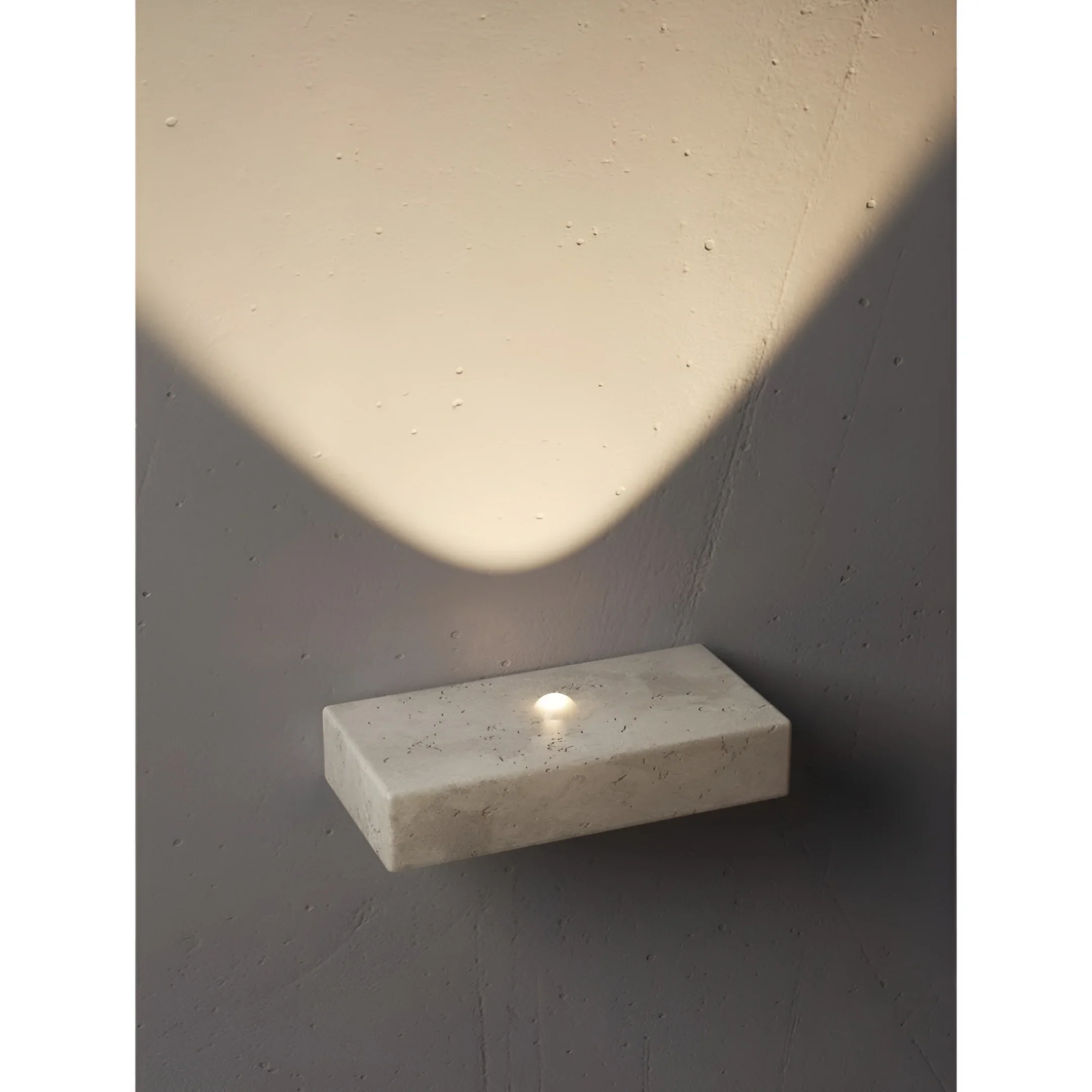 Natural Travertine Wall Lamp - Minimalist Stone Sconce