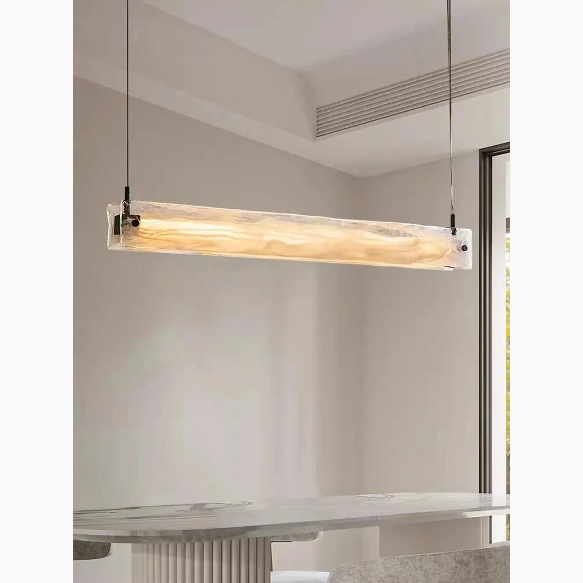 Saanen | Luxury Modern Rectangle Chandelier for Kitchen Island