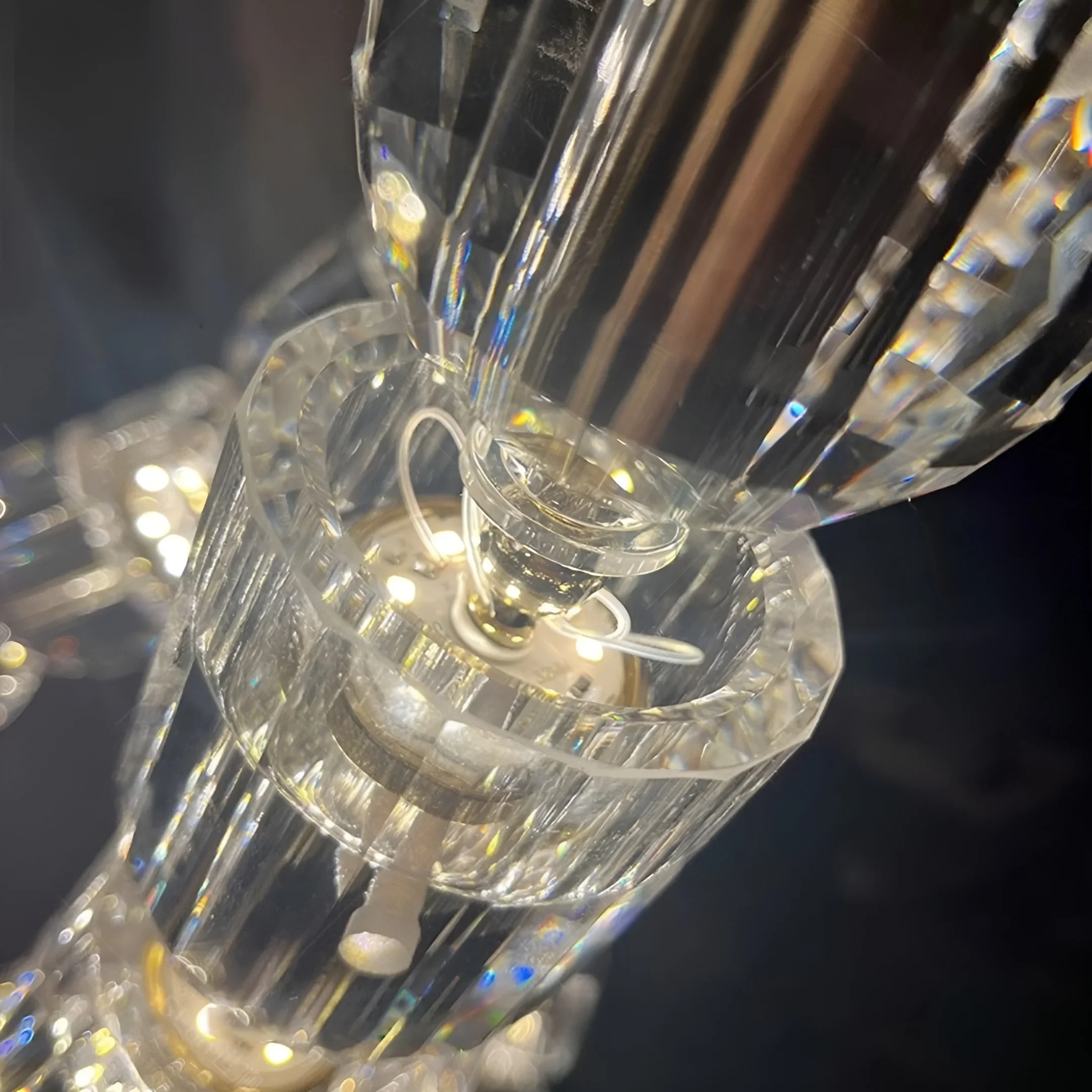 Verona Grand Crystal Staircase Chandelier - Italian Design with K9 Crystals and LED Light