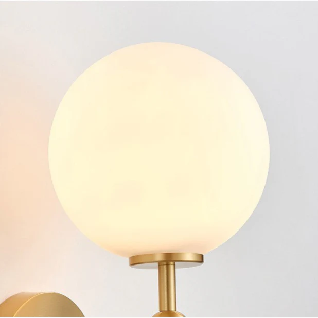 Modern Glass Wall Lamp in the Ball Shape, Living Room, Bedroom