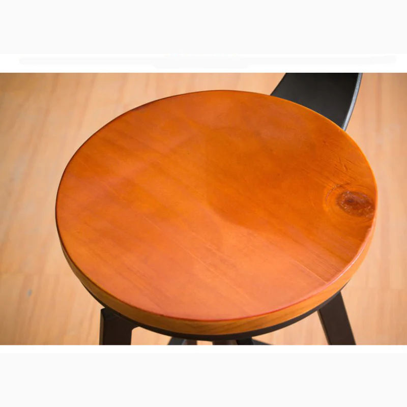 Industrial-Styled Iron Rotating and Lifting Bar Stool No.1