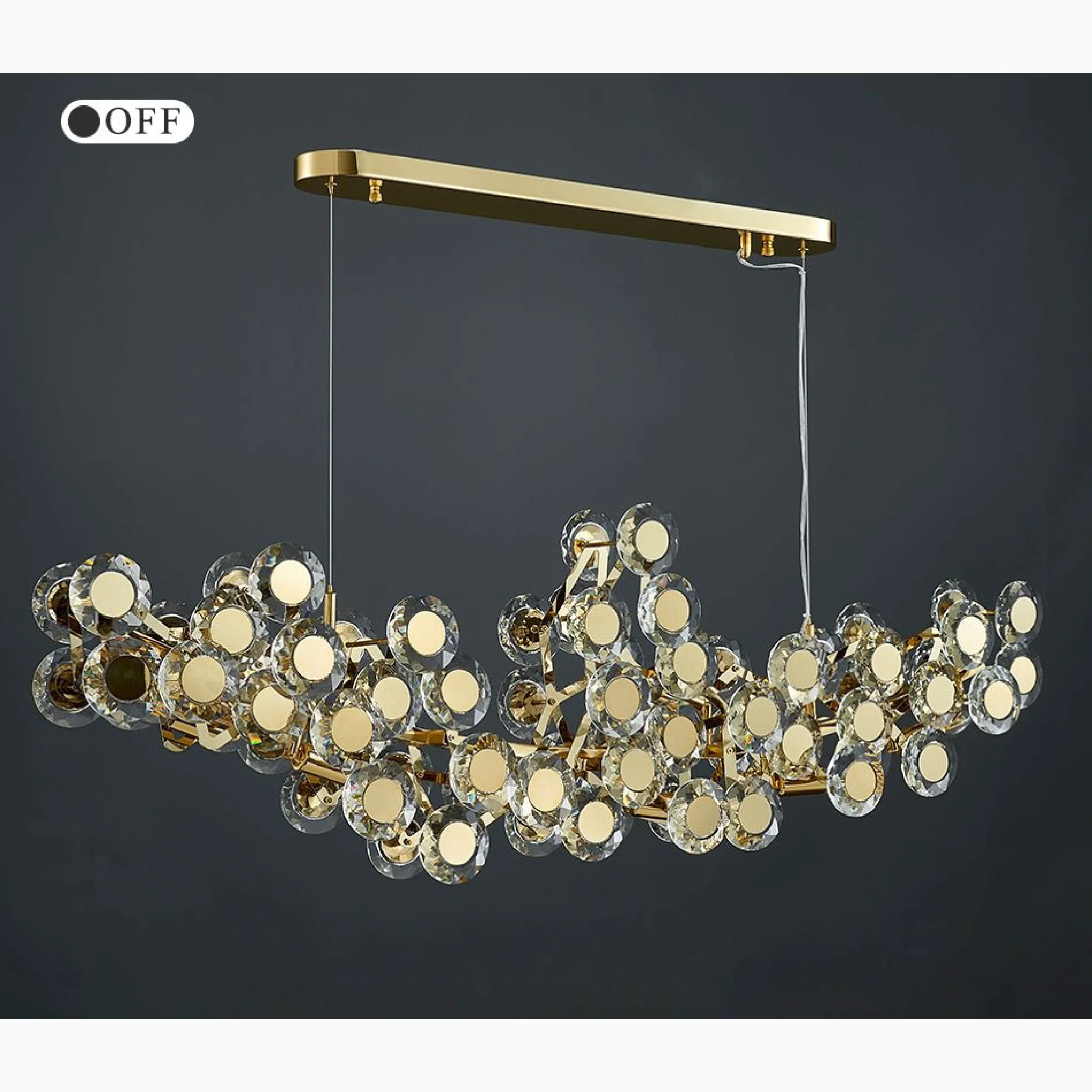 Alfano | Gold Creative Luxury Design Crystal LED Chandelier