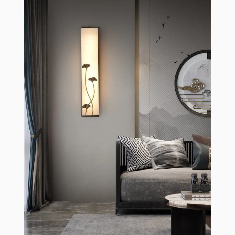 Creative Marble Wall Lamp in Chinese Style for Living Room, Bedroom