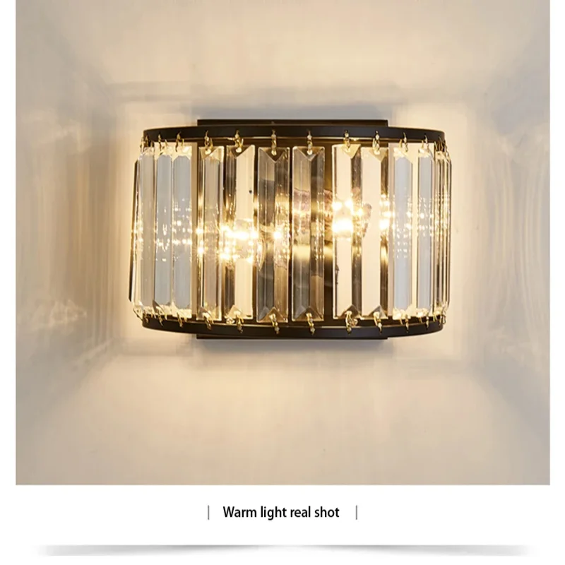 Luxury Crystal Wall Lamp in American Style for Living room, Bedroom