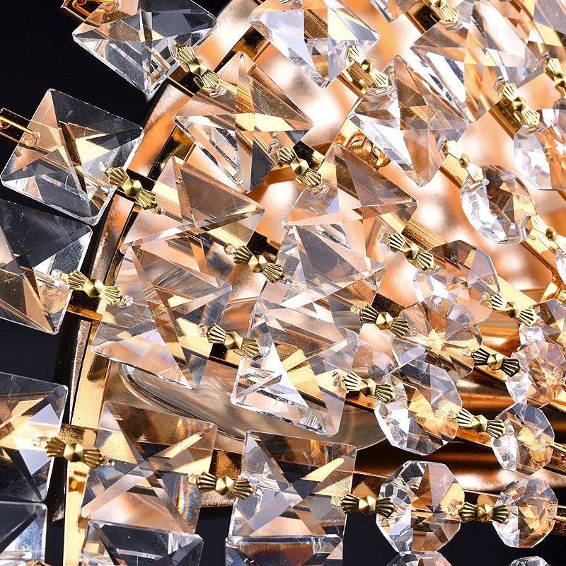 Luxury Golden Crystal Wall Lamp for Bedroom, Living Room