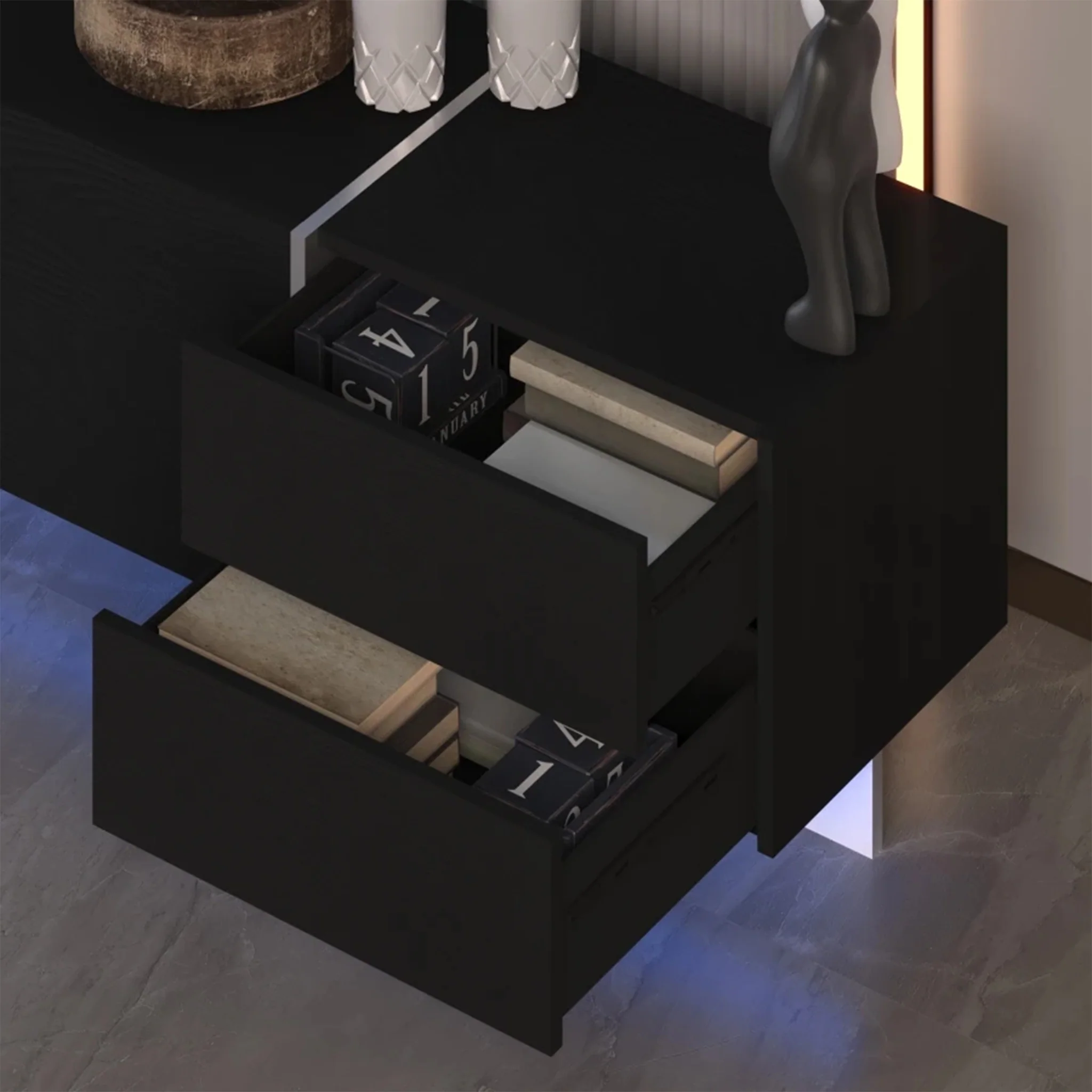 Inn | Modern Minimalistic TV Stand with RGB LED Lights