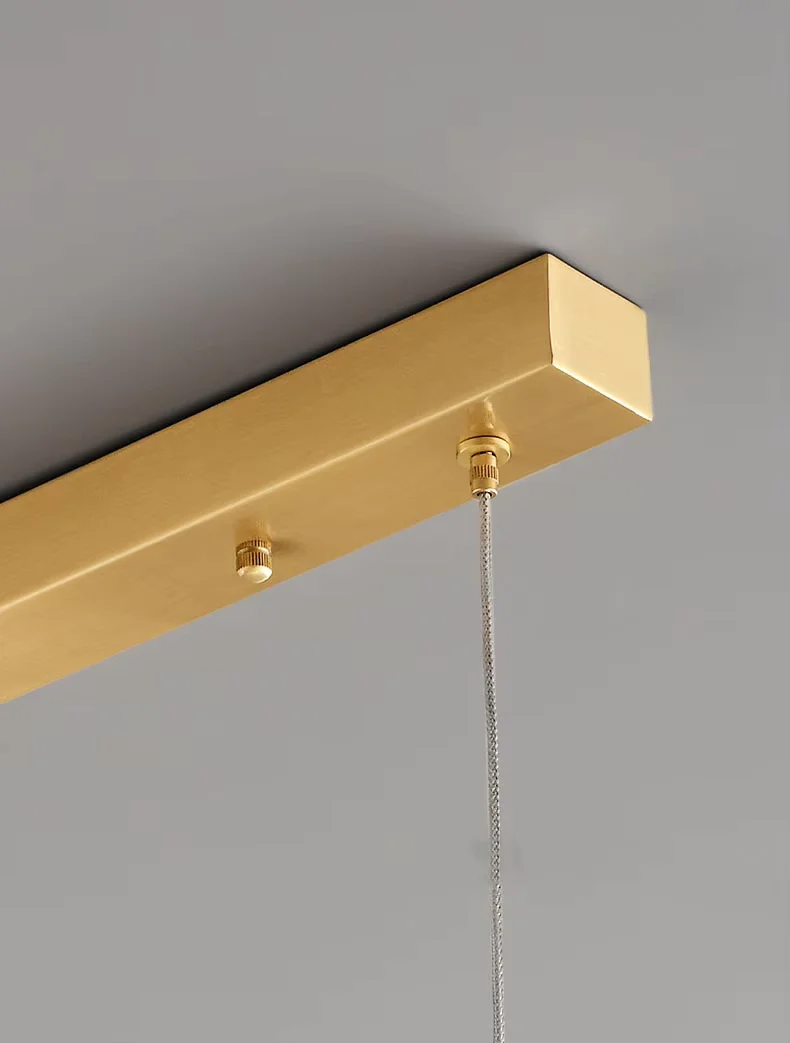 Schwyz | Modern Rectangle Copper Glass Chandelier