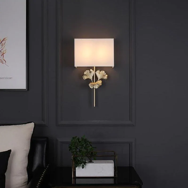 Modern Wall Lamp in the Shape of the Ginkgo Leaf, Living Room, Bedroom