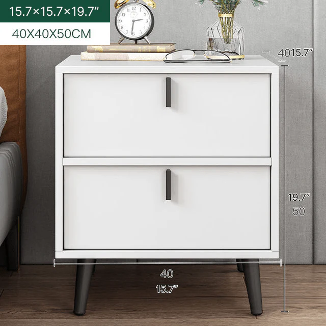 Modern Wooden Bedside Table with 3 Drawers