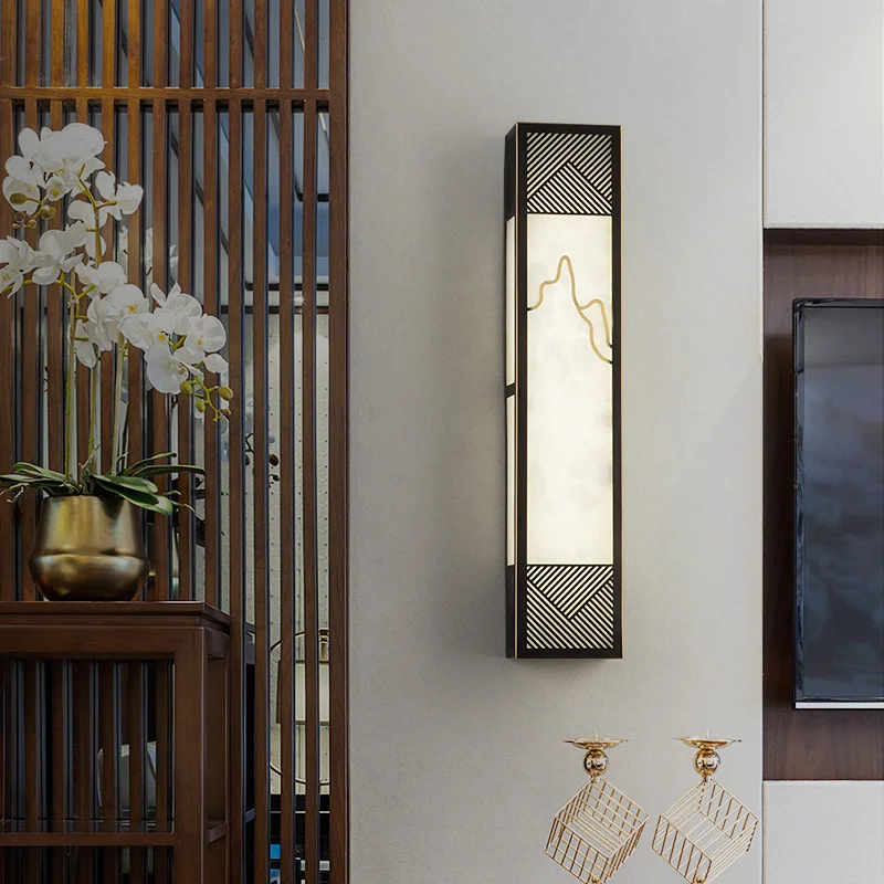 Modern Wall Lamp in New Japanese Style for Living Room, Bedroom
