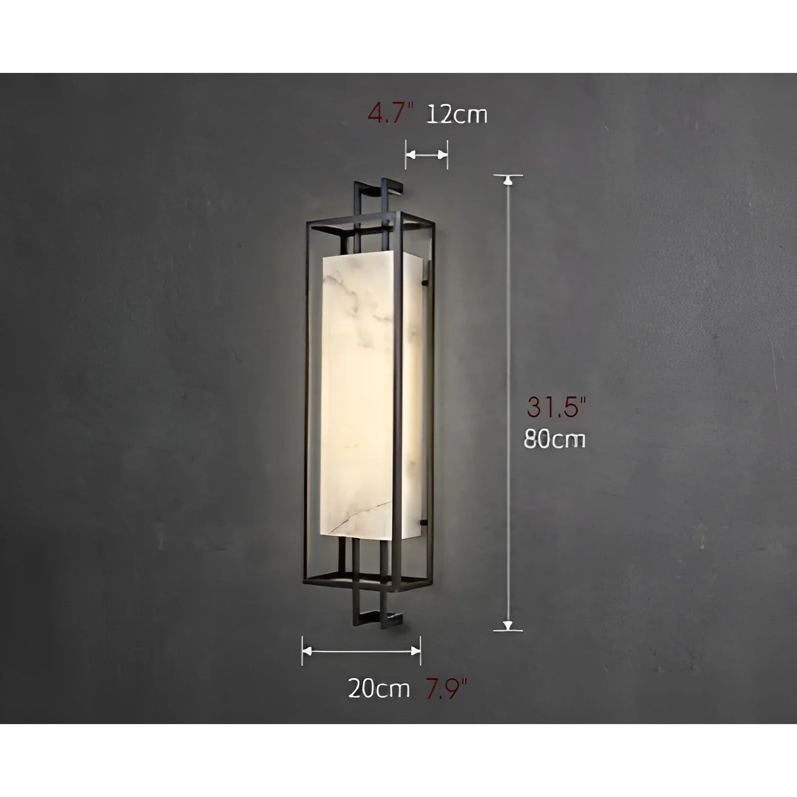 Luxury Marble Wall Lamp in Chinese Style for Bedroom, Living Room