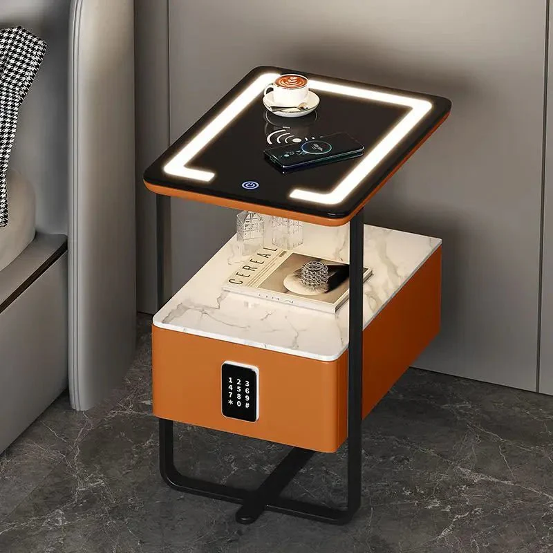 New Smart Wireless Charging LED Light Bedside Table