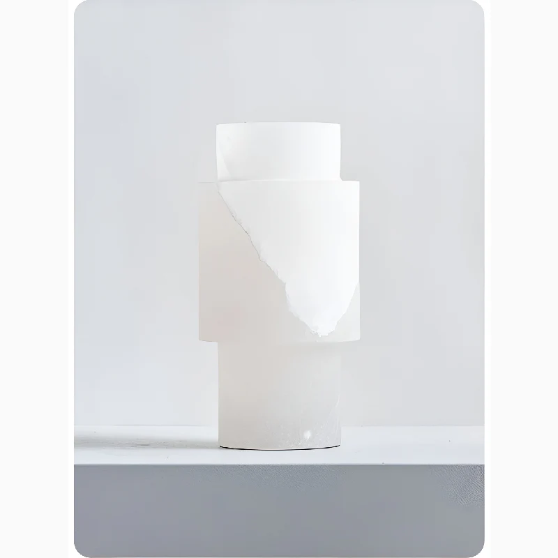 Modern Scandinavian Natural White Marble Vase