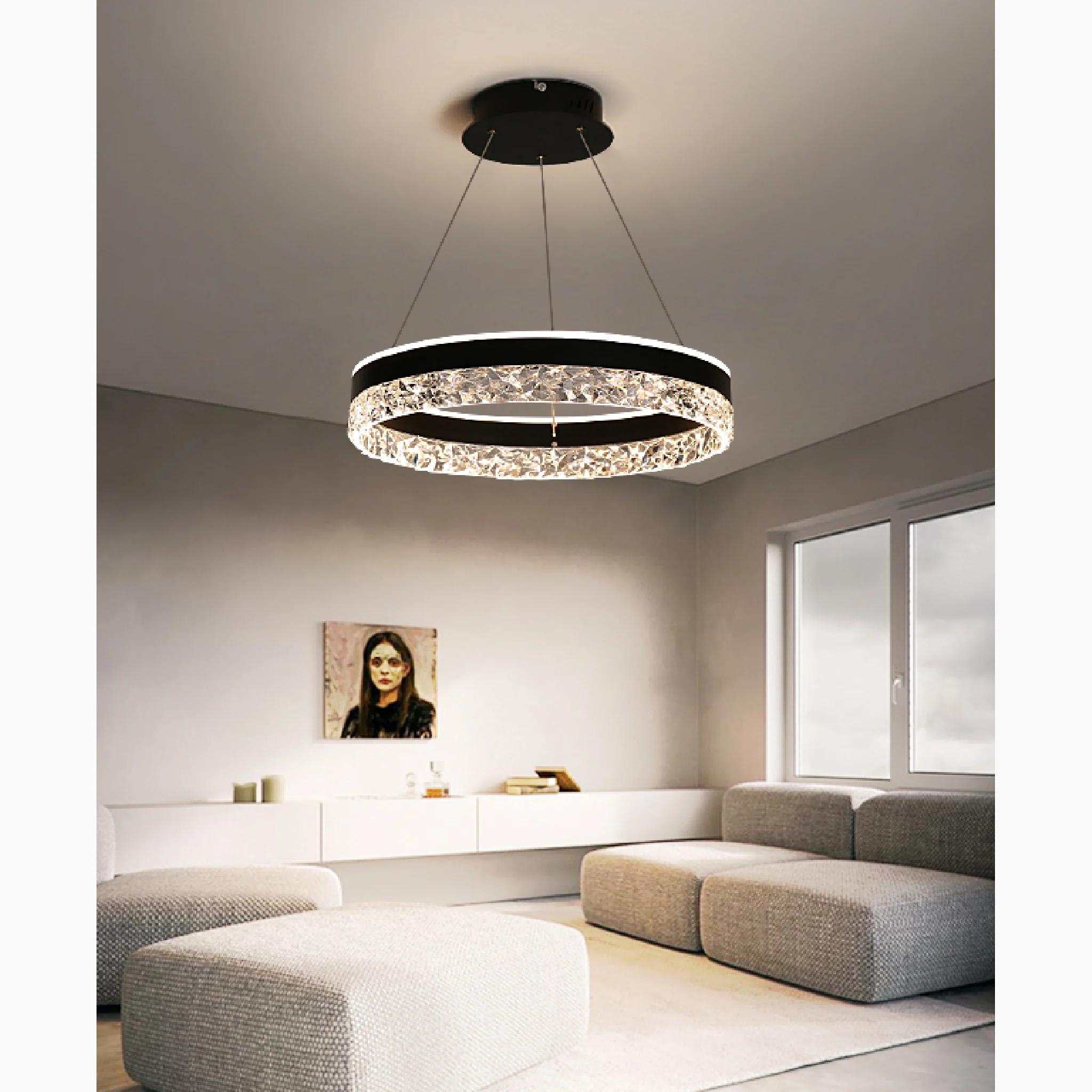 Chatel-Saint-Denis | Crystal Chandelier in the Shape of Ring
