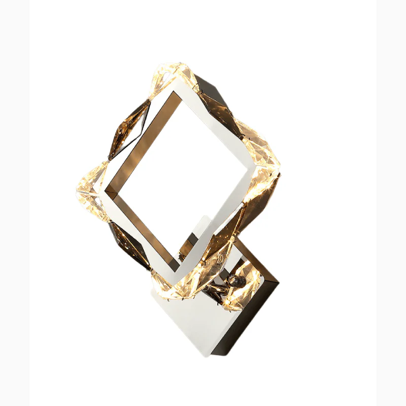 Muttenz | Crystal Square Wall Lamp for Living Room