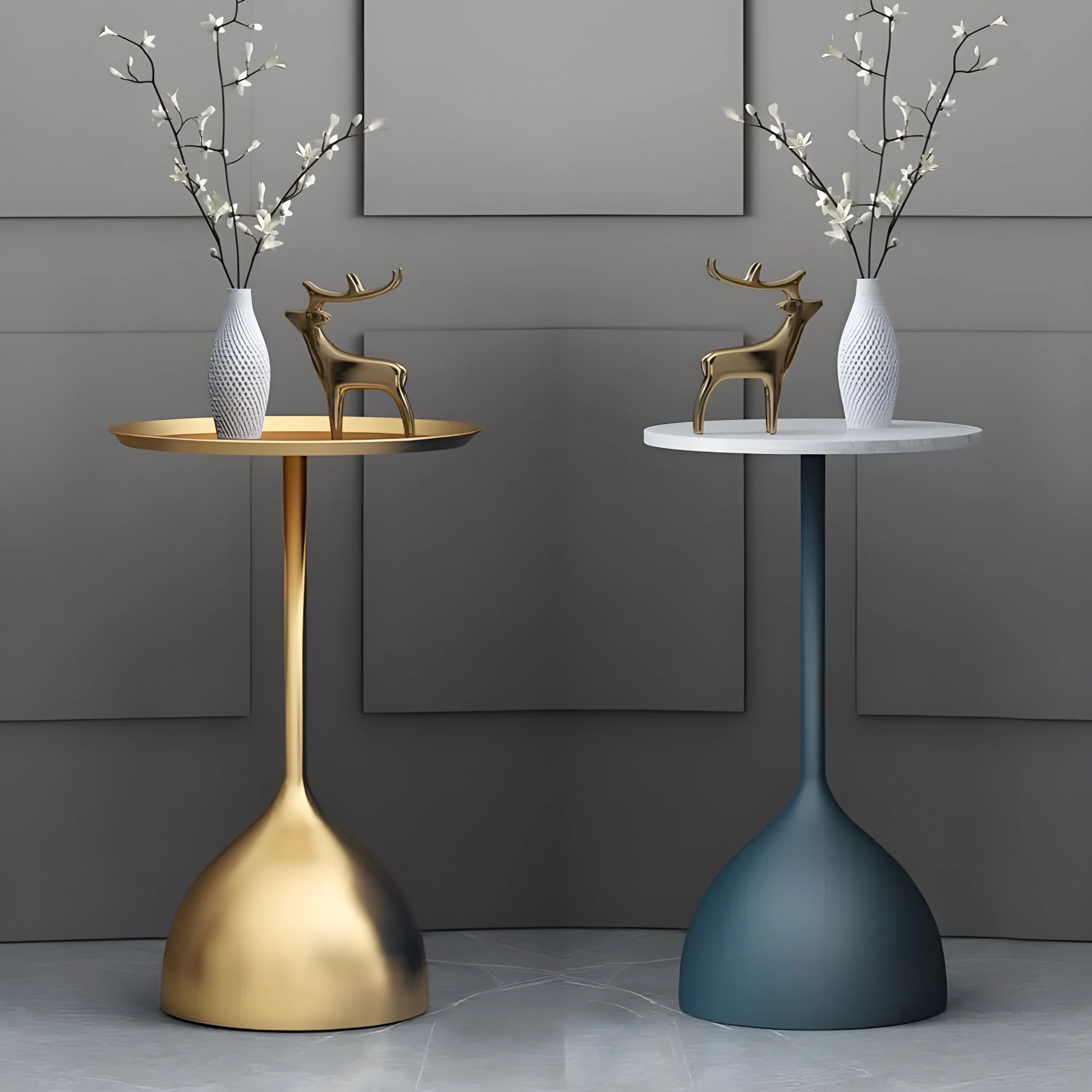 Marble Luxury Sofa Side Coffee Table for Living Room, Bedroom