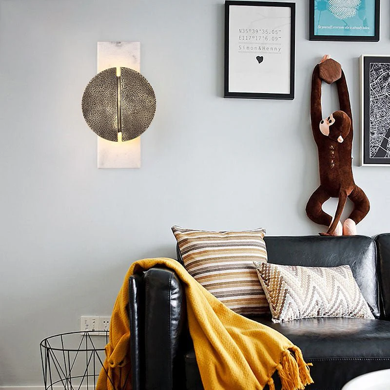Modern Marble Wall Lamp in Designer Style for Living Room, Bedroom